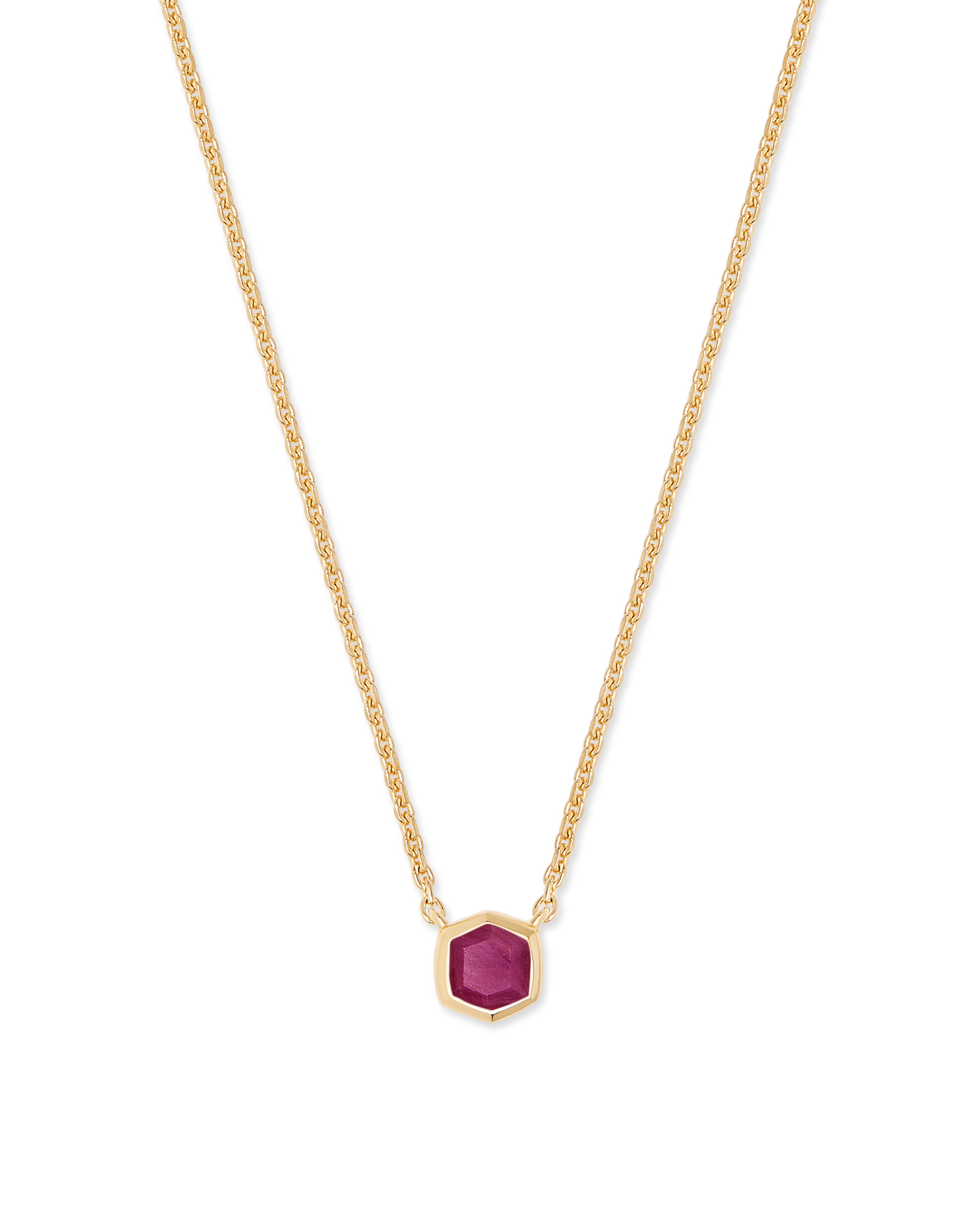 Davie 18k Gold Vermeil Pendant Necklace in Ruby | Kendra Scott