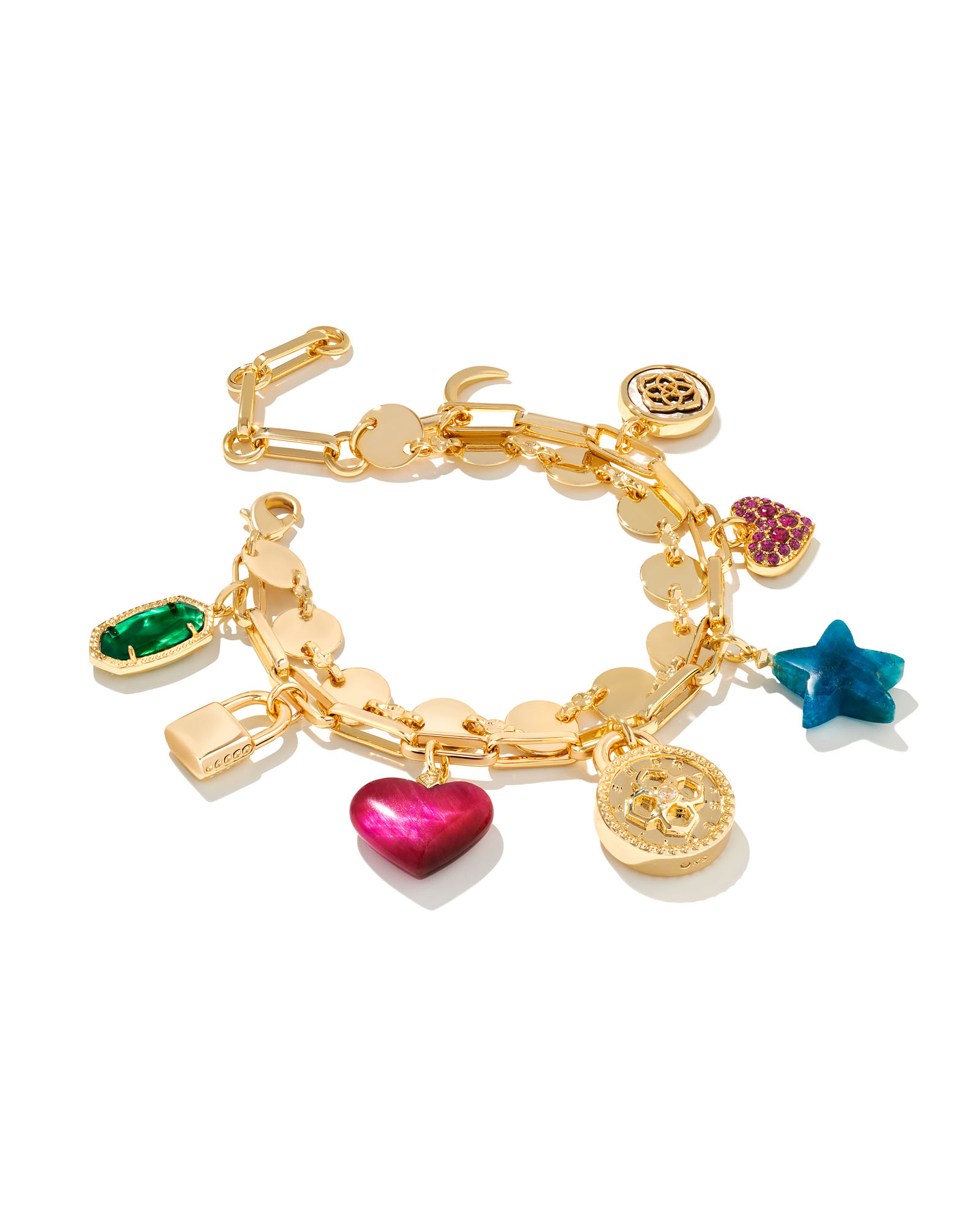 Frankie Convertible Gold Charm Bracelet in Multi Mix Kendra Scott