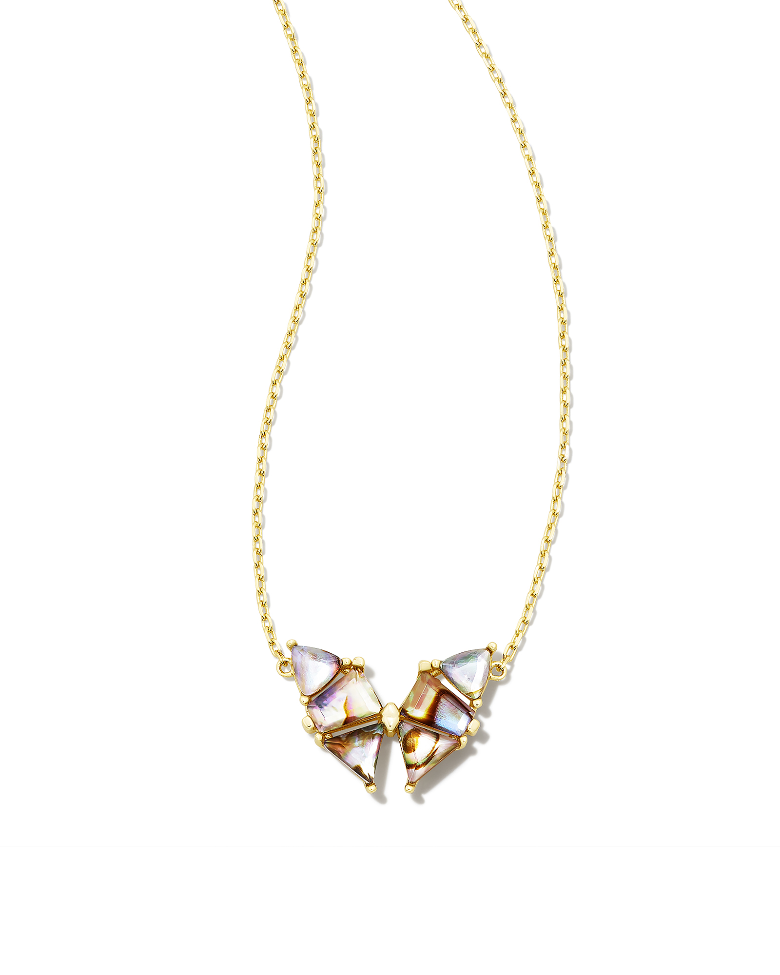 Blair Gold Butterfly Pendant Necklace in Abalone Kendra Scott