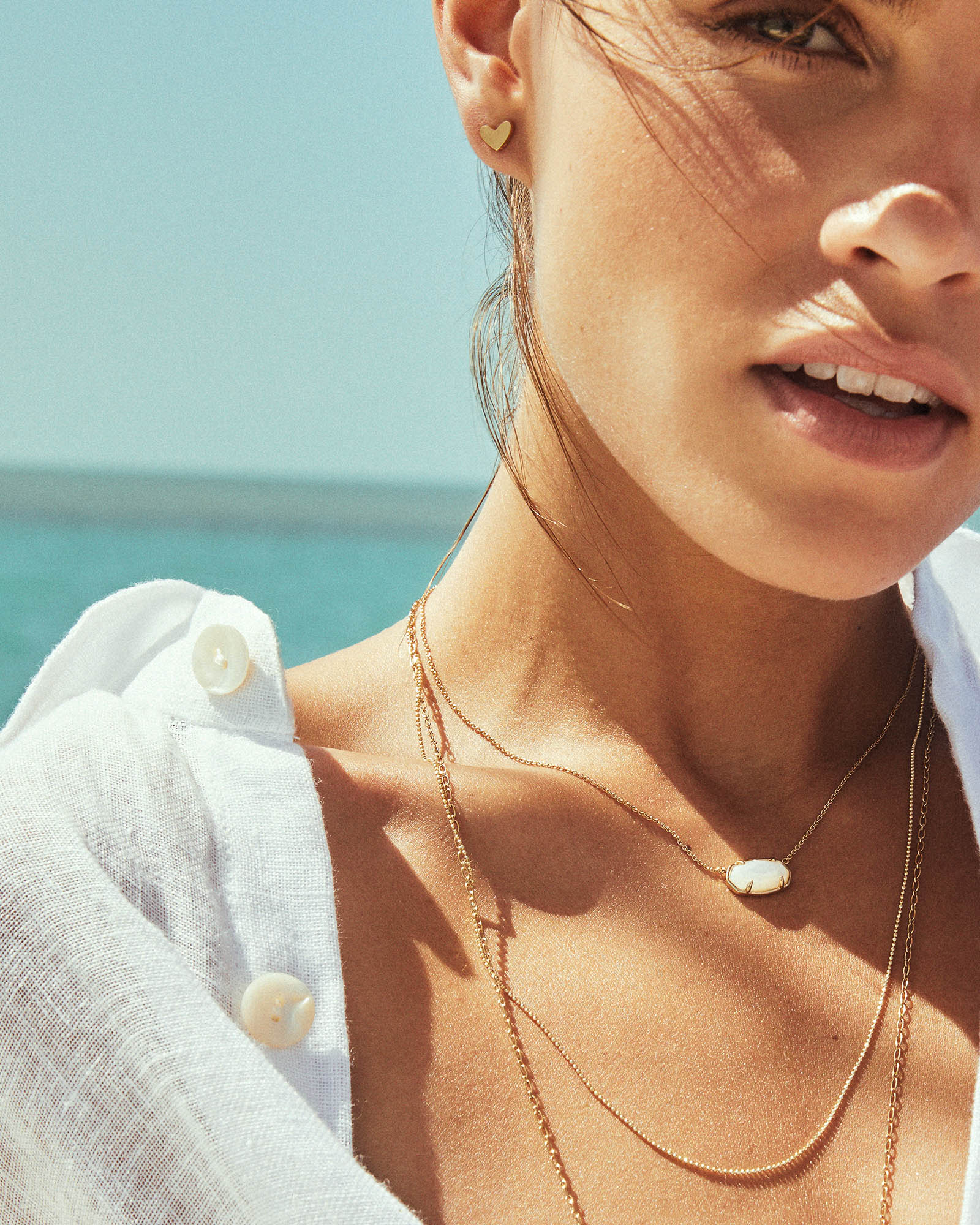 Ari Heart Stud Earrings In Sterling Silver Kendra Scott