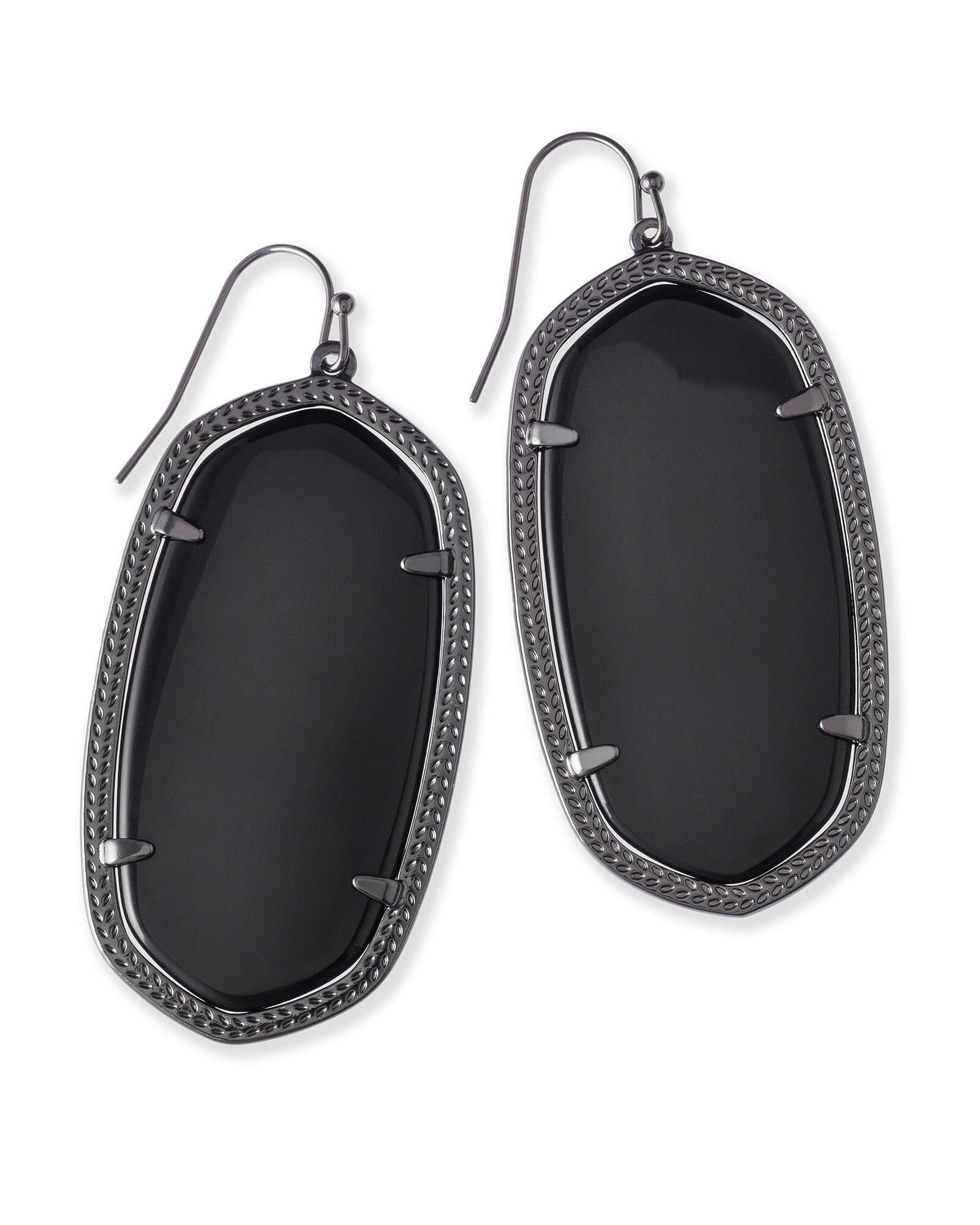Danielle Black Statement Earrings in Gunmetal Kendra Scott