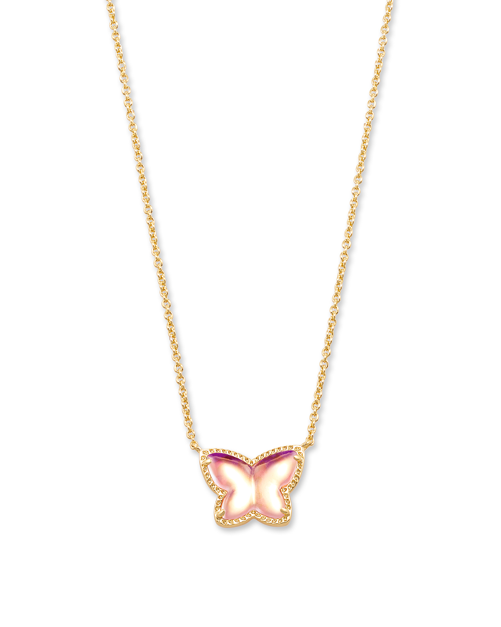 New Kendra Scott Lillia Butterfly Pendant Necklace ​in Dichroic / Gold |  eBay