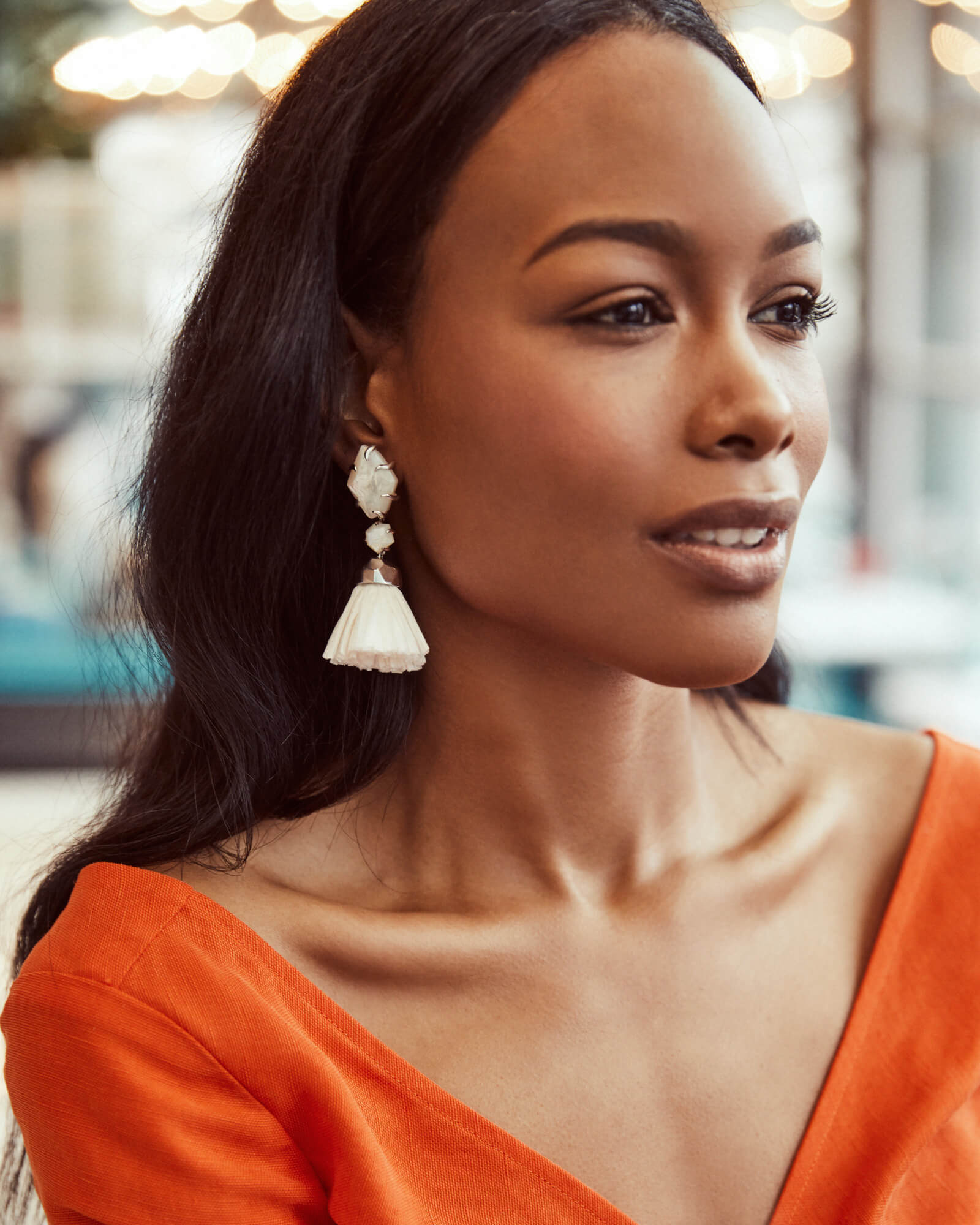 Denise Silver Statement Earrings Ivory Pearl Kendra Scott