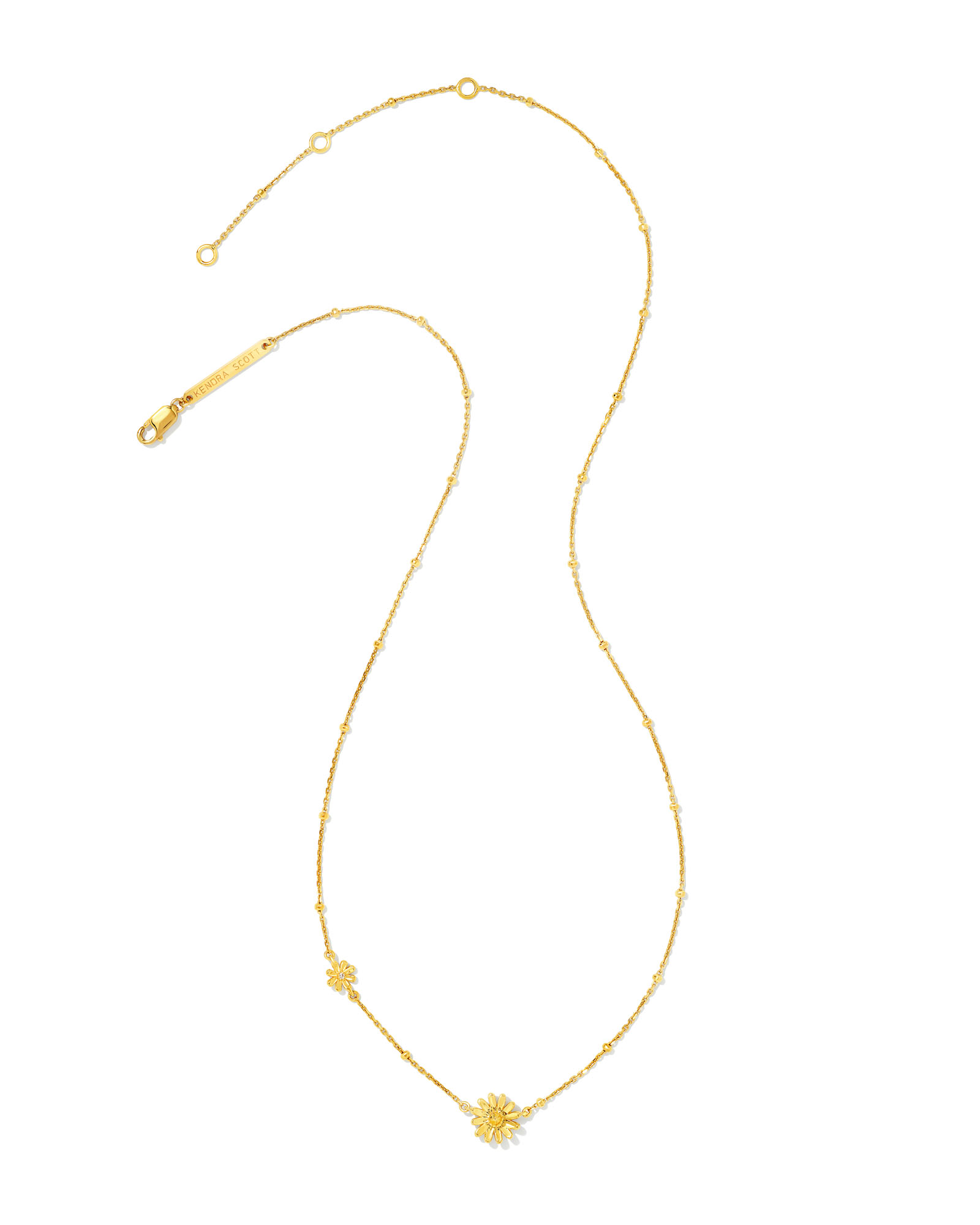 Daisy 18k Gold Vermeil Pendant Necklace in White Diamond ...
