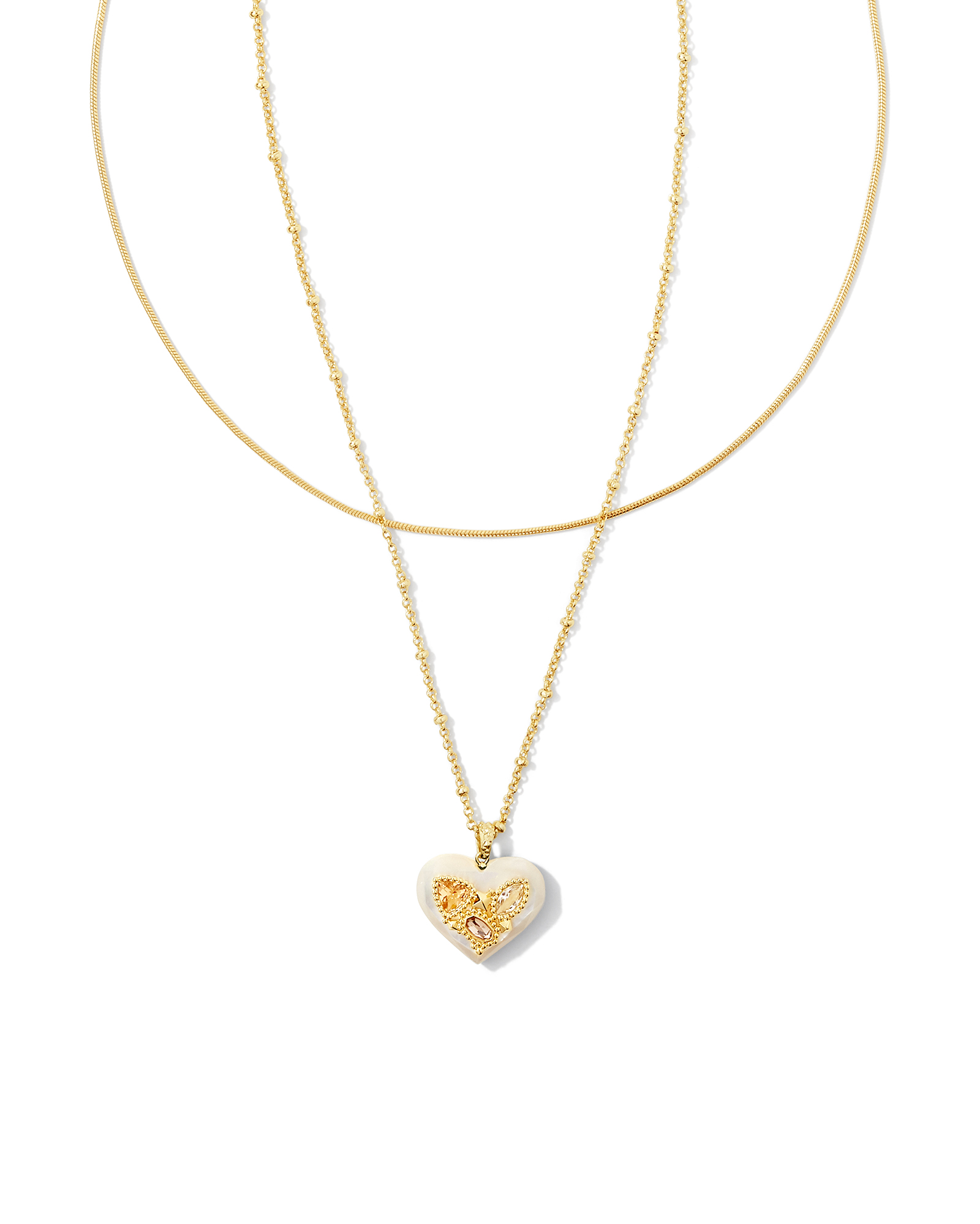KENDRA SCOTT: HEART INITIAL NECKLACE