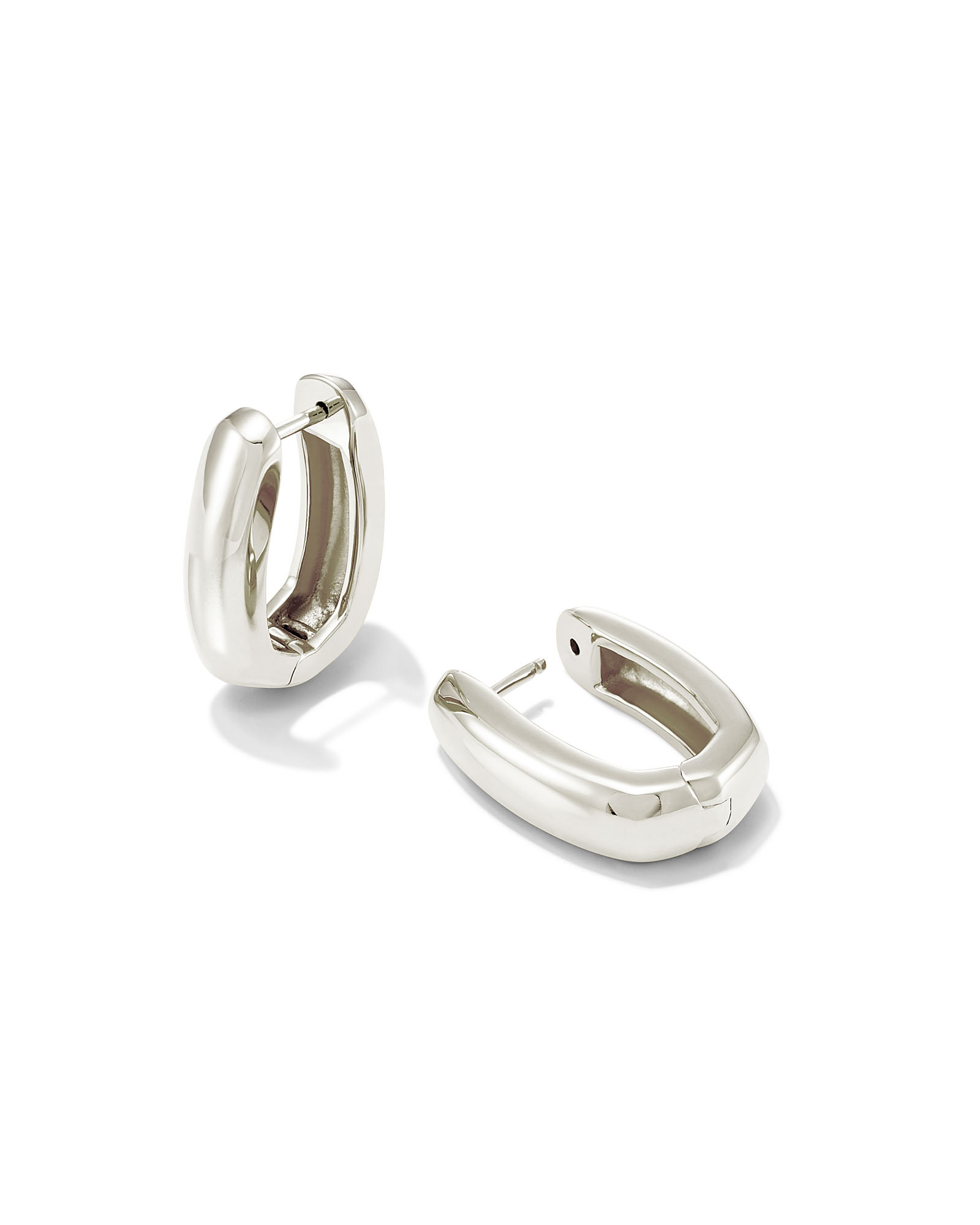 Ellen Wide Huggie Earrings in Sterling Silver | Kendra Scott
