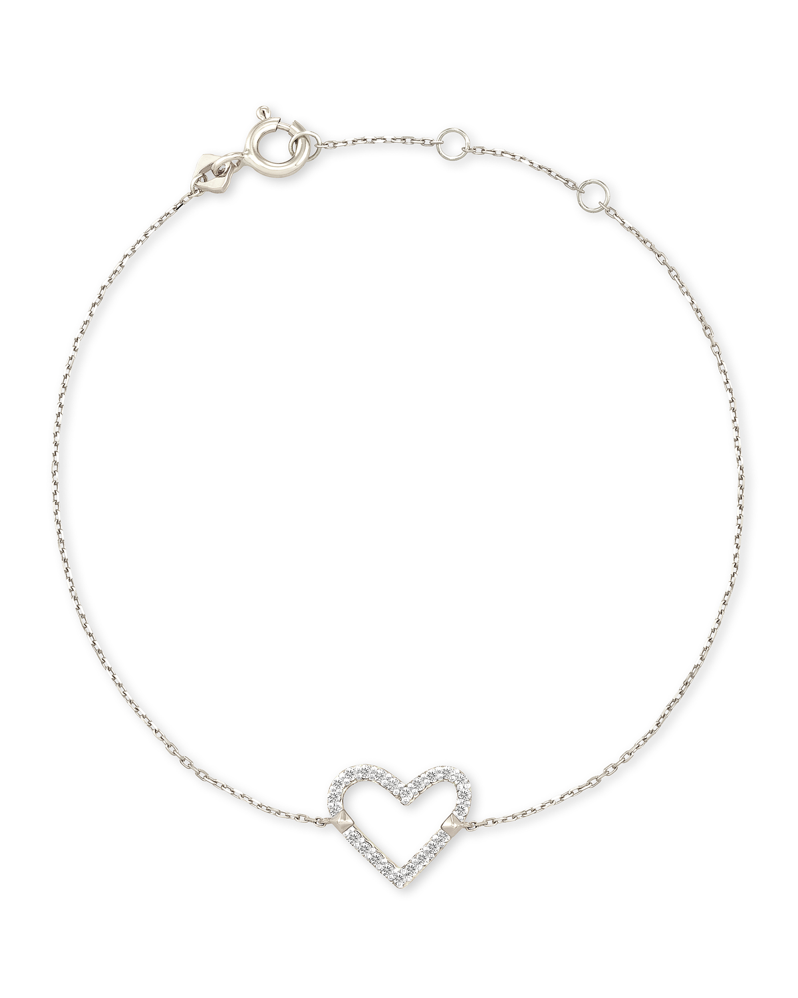 Rosèca Open Heart Satin Cord Bracelet (customizable)