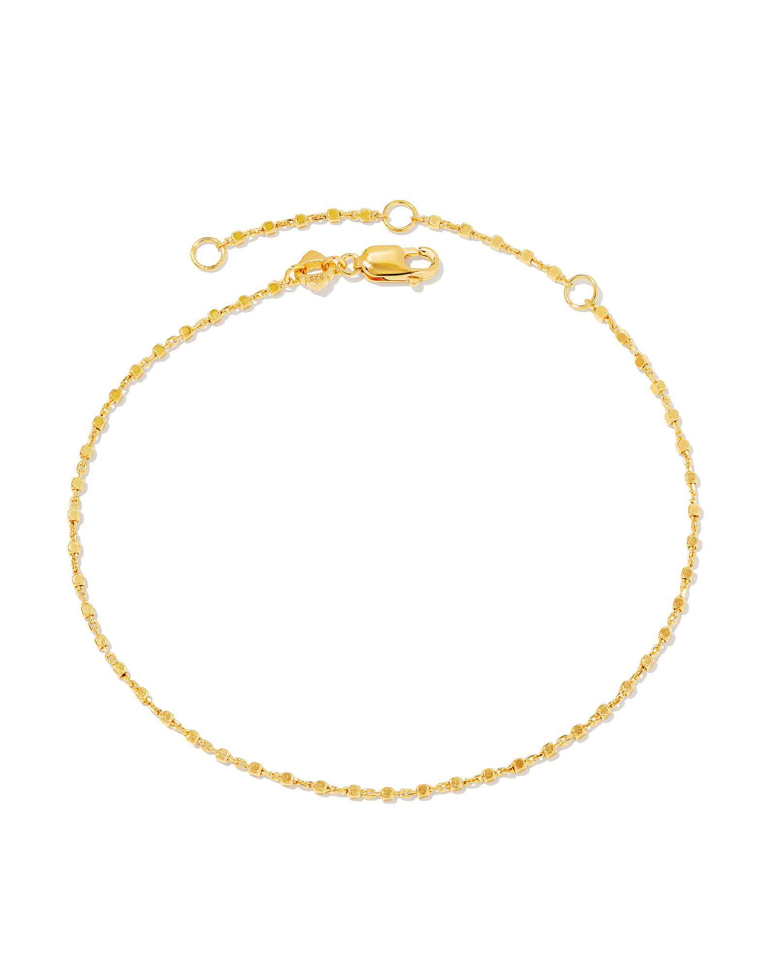 Single Satellite Chain Bracelet in Sterling Silver & 18k Yellow Gold Vermeil