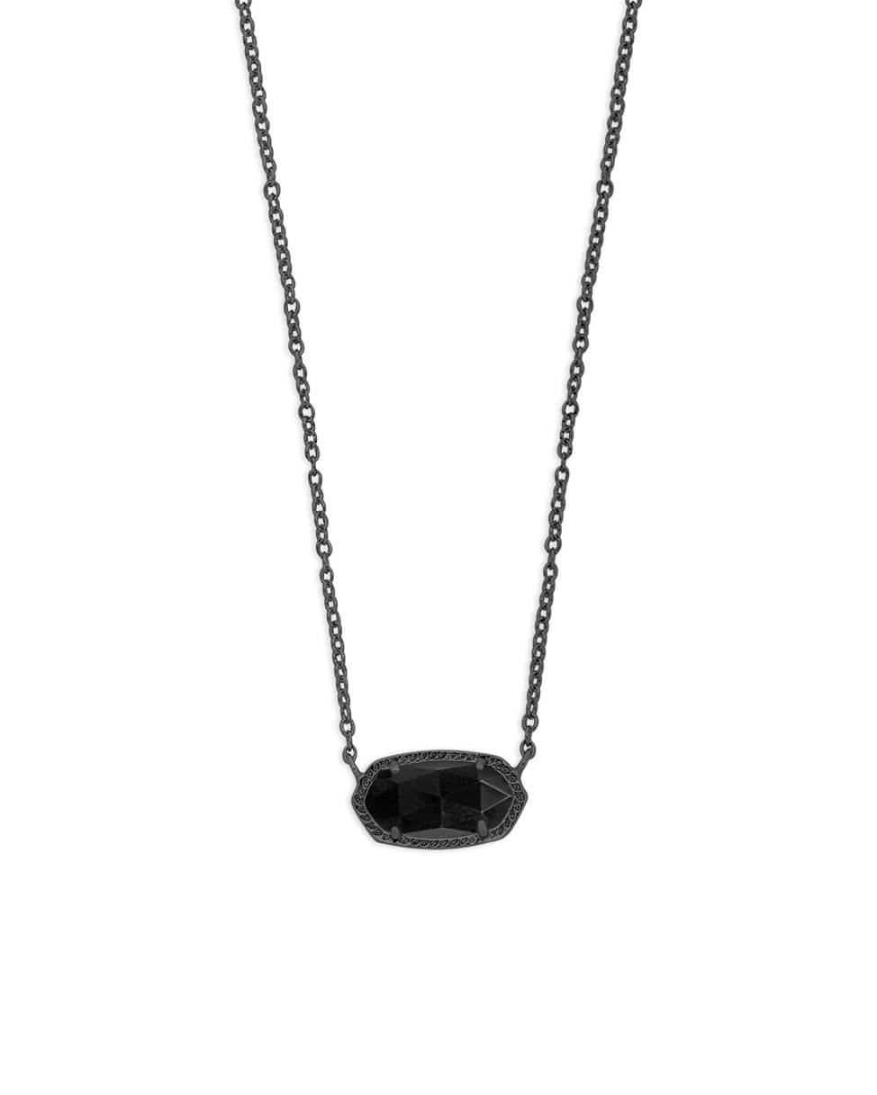 Elisa Gunmetal Pendant Necklace in 