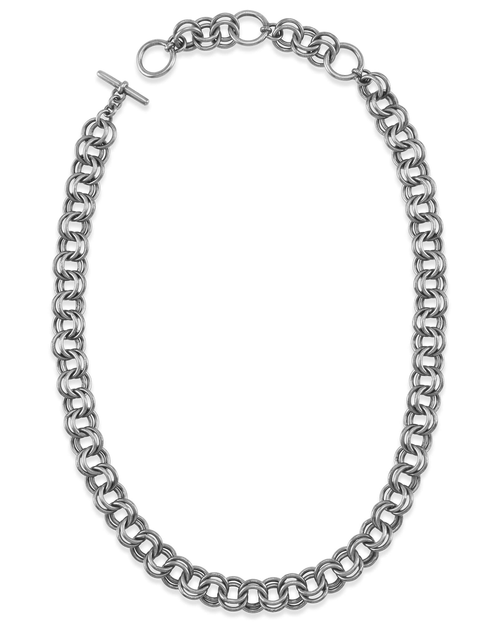18" Double Chain Link Necklace in Vintage Silver Kendra Scott