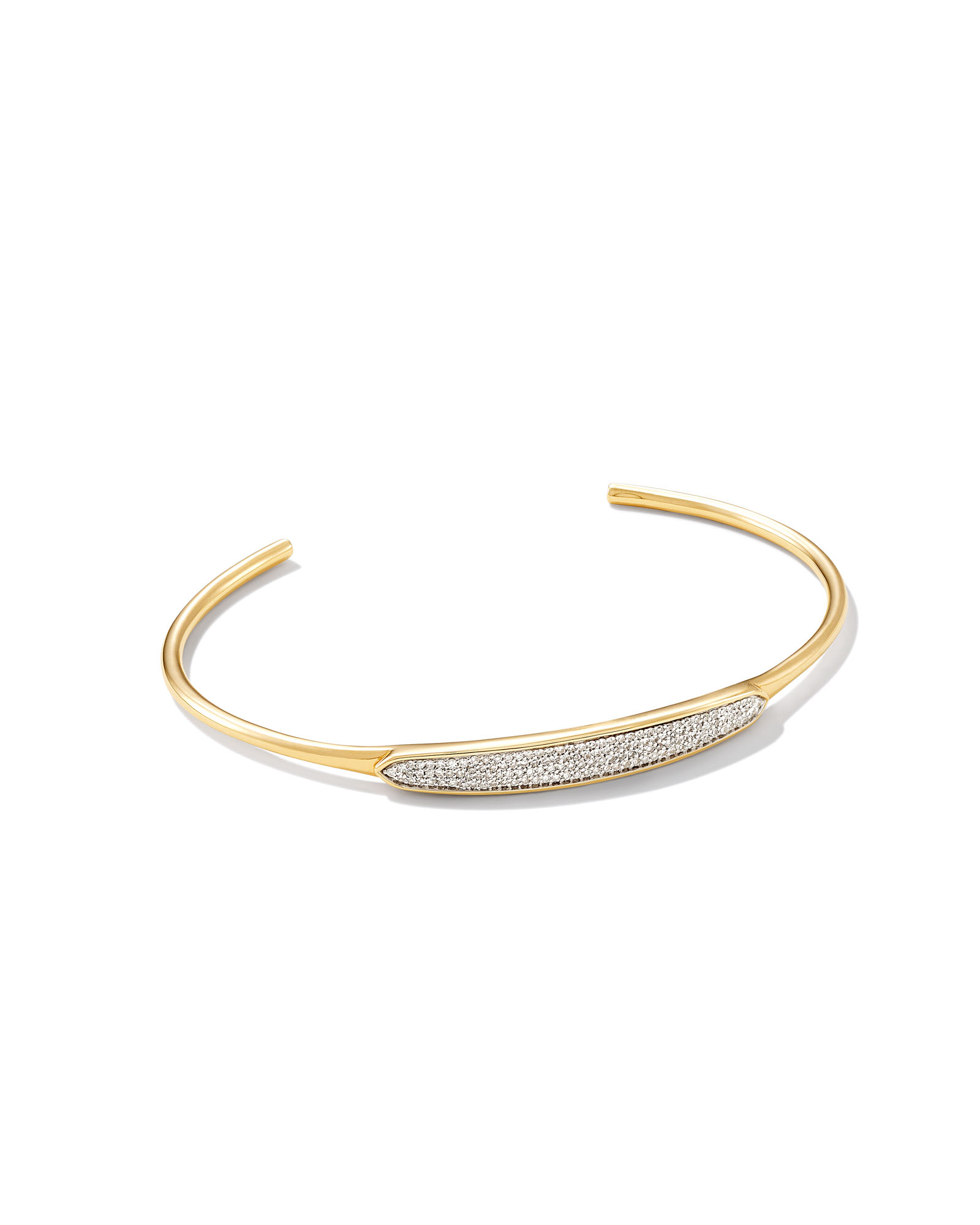 Return to Tiffany Narrow Cuff Bracelet in 18K Rose Gold with Diamonds, Medium