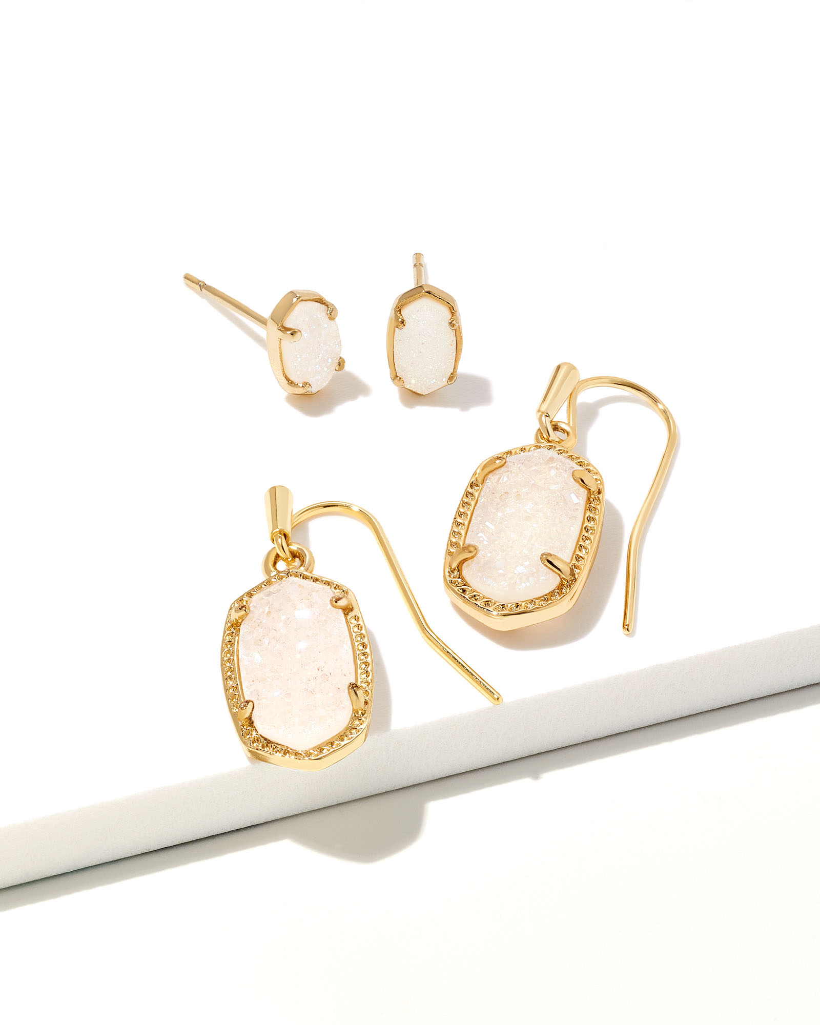Lee Gold Earring Set in Iridescent Drusy Kendra Scott