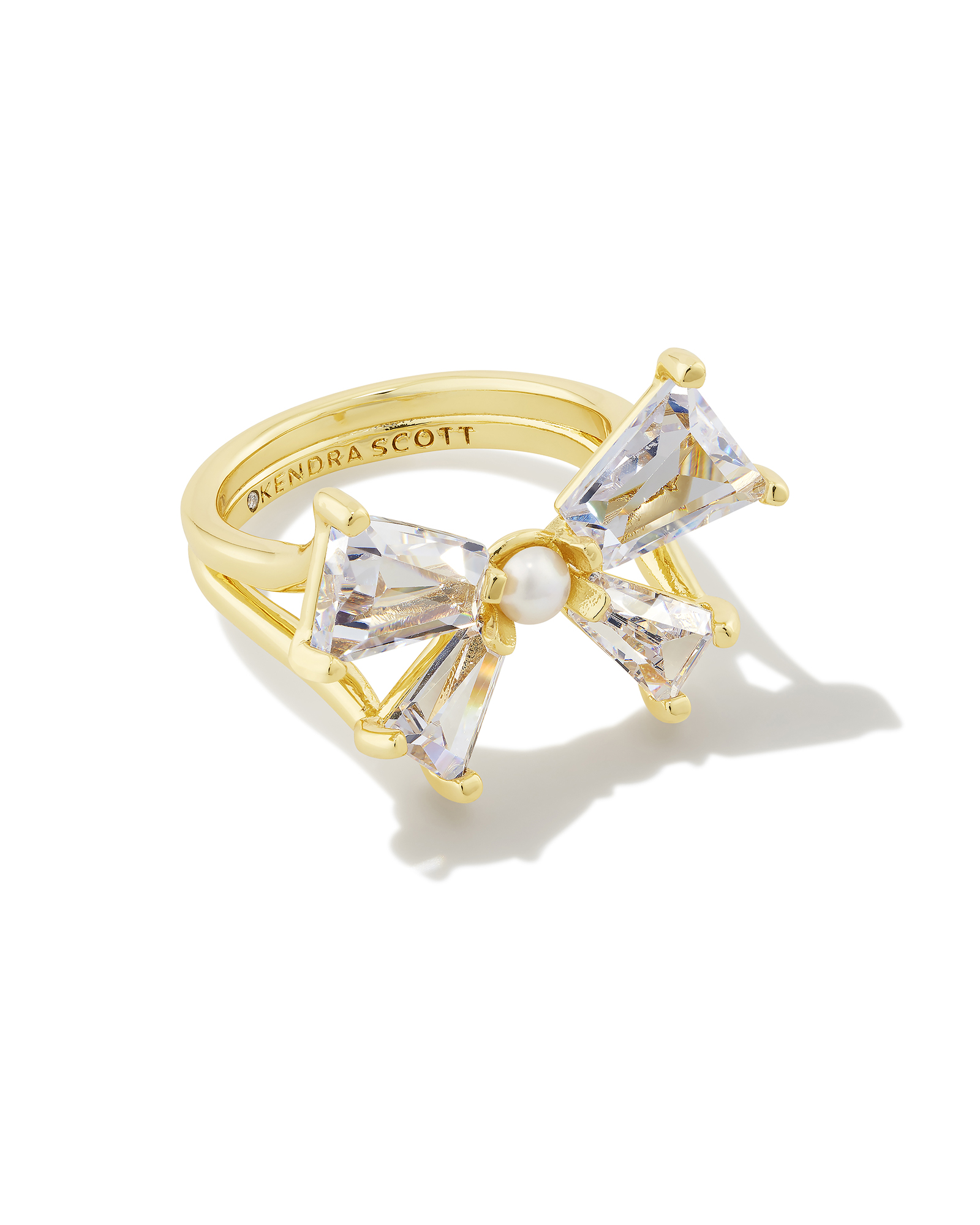 Gold Pearly Bow Ring – Desert Moon