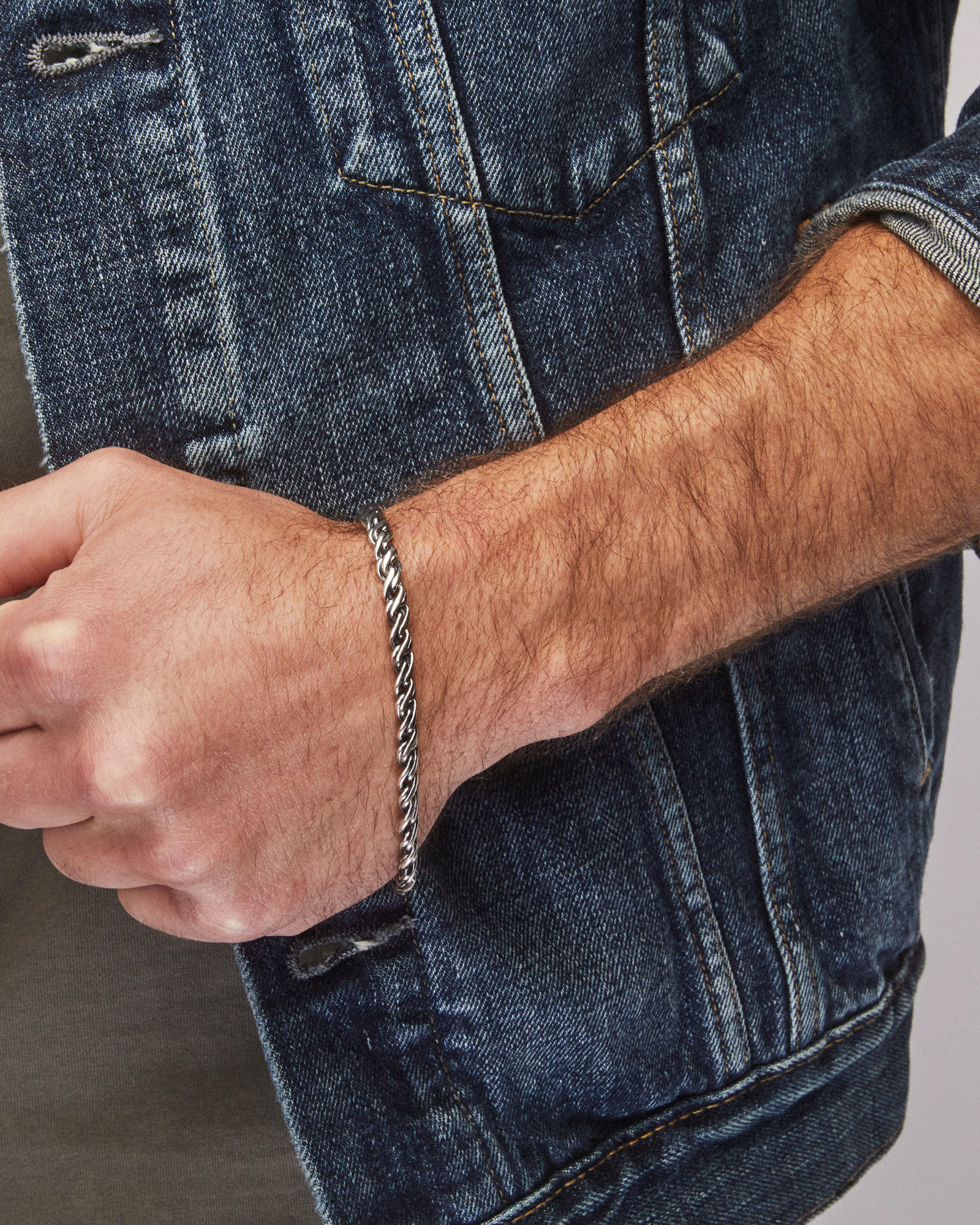 Beck Rope Chain Bracelet in Oxidized 