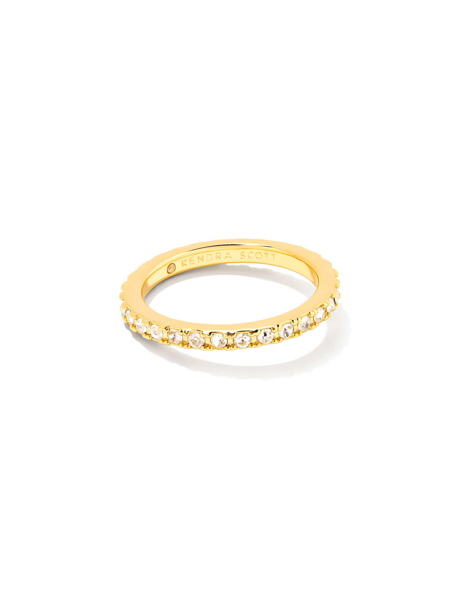 Kate Gold Band Ring In White Crystal Kendra Scott Kate Gold Band Ring In White Crystal Kendra Scott