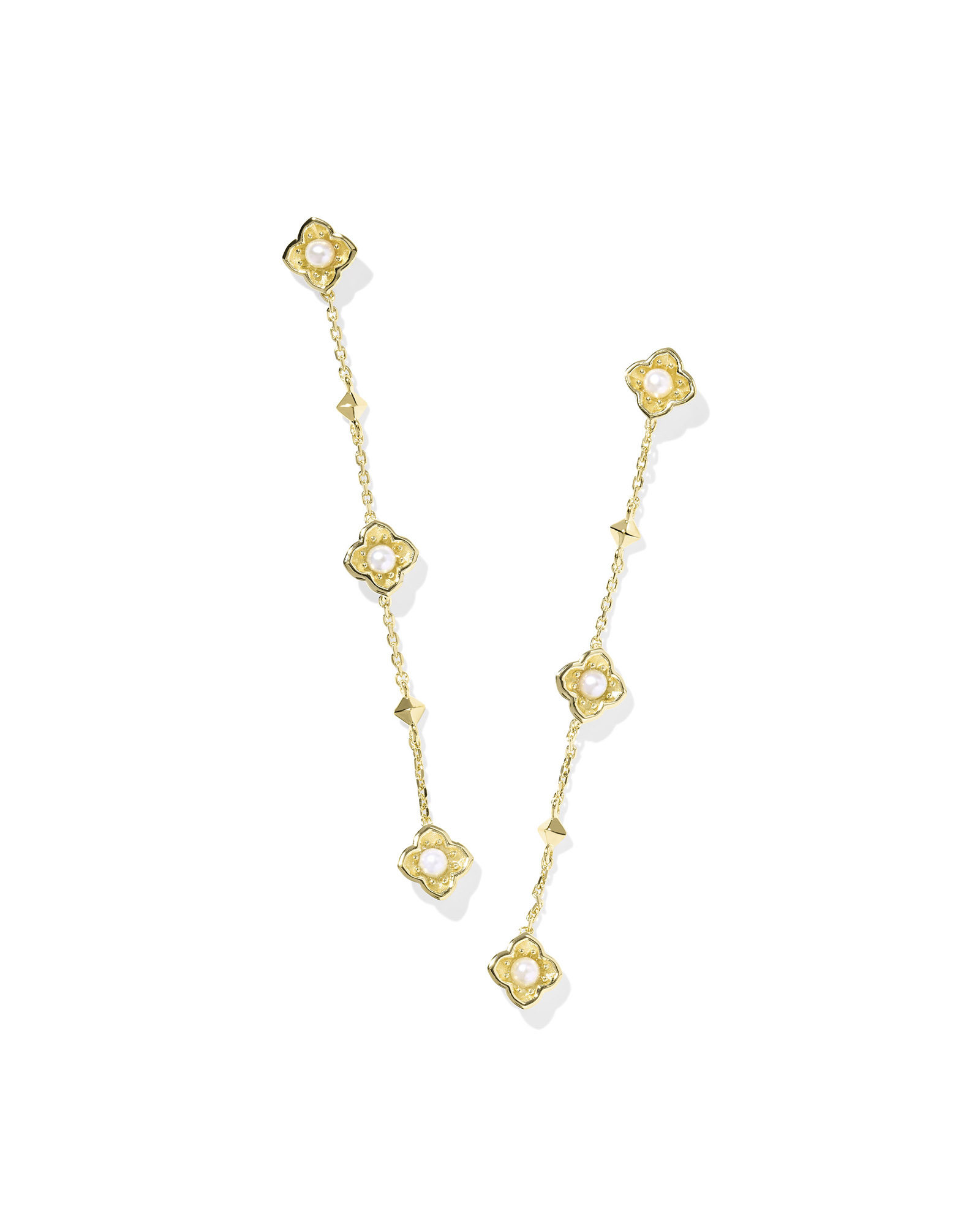 Everleigh Gold Pearl Drop Earrings in White Pearl – Kendra Scott