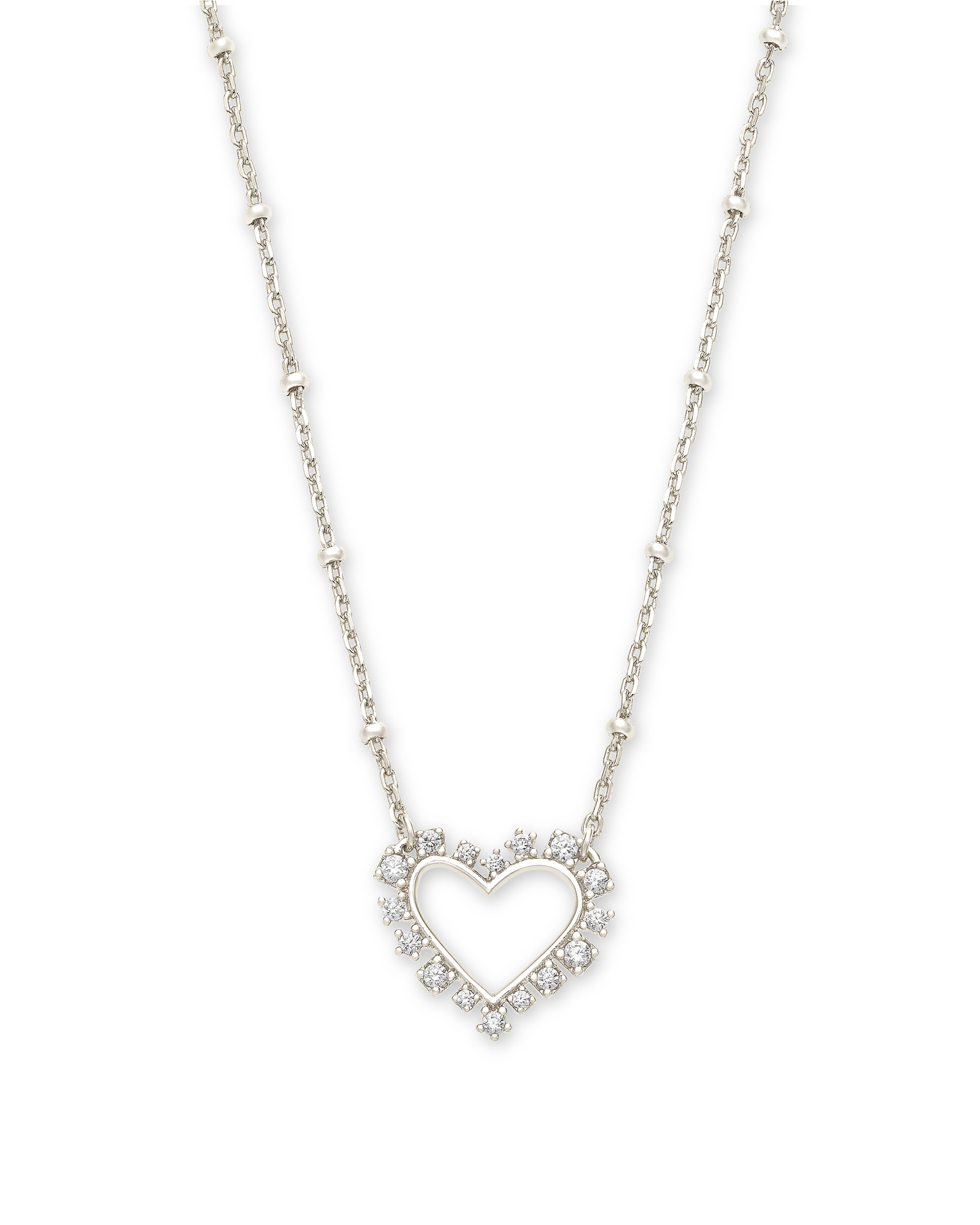 Silver Dual Tone Interlocked Heart Necklace – GIVA Jewellery