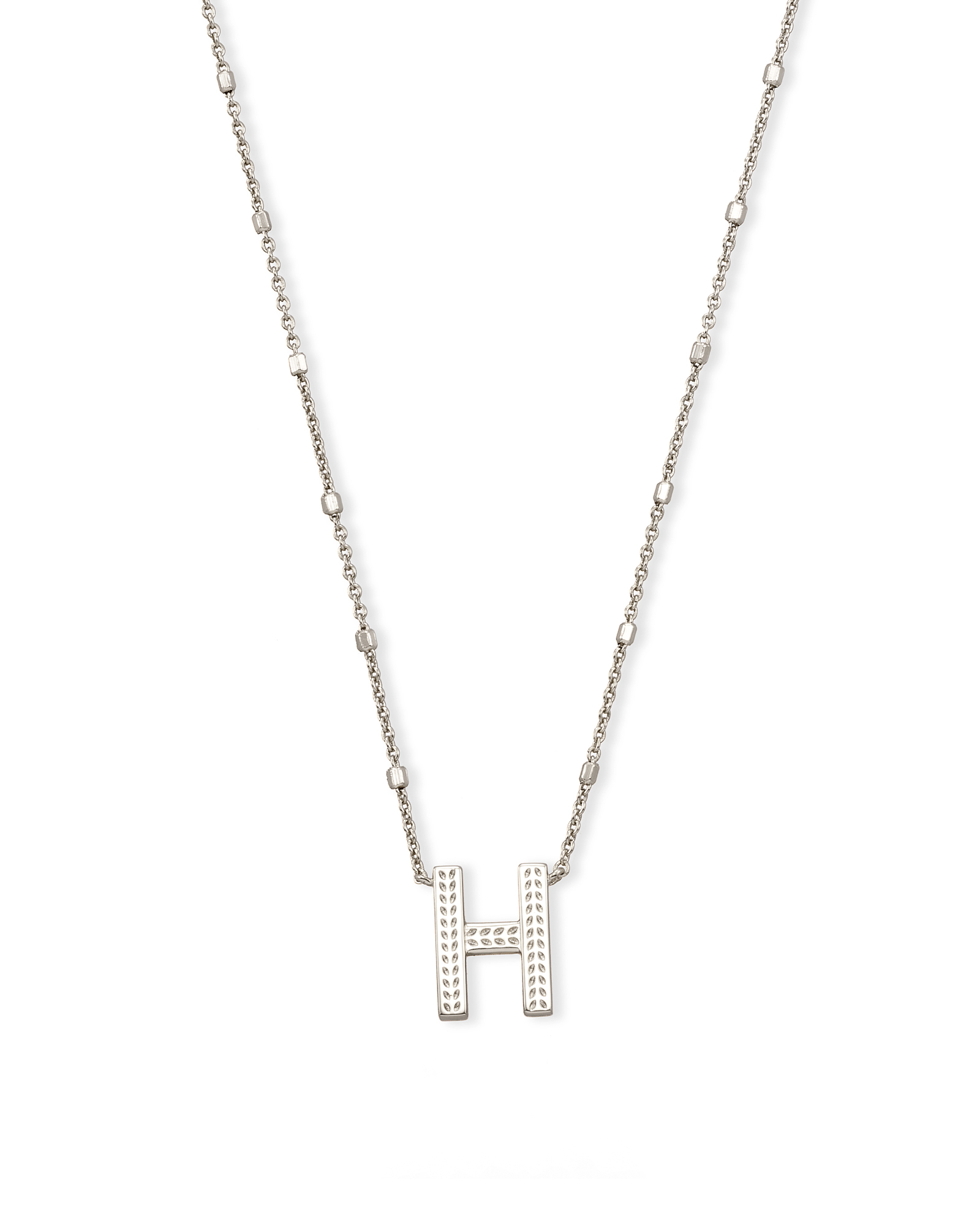 Mini Initial Pendant Necklace silver gold – ADORNIA