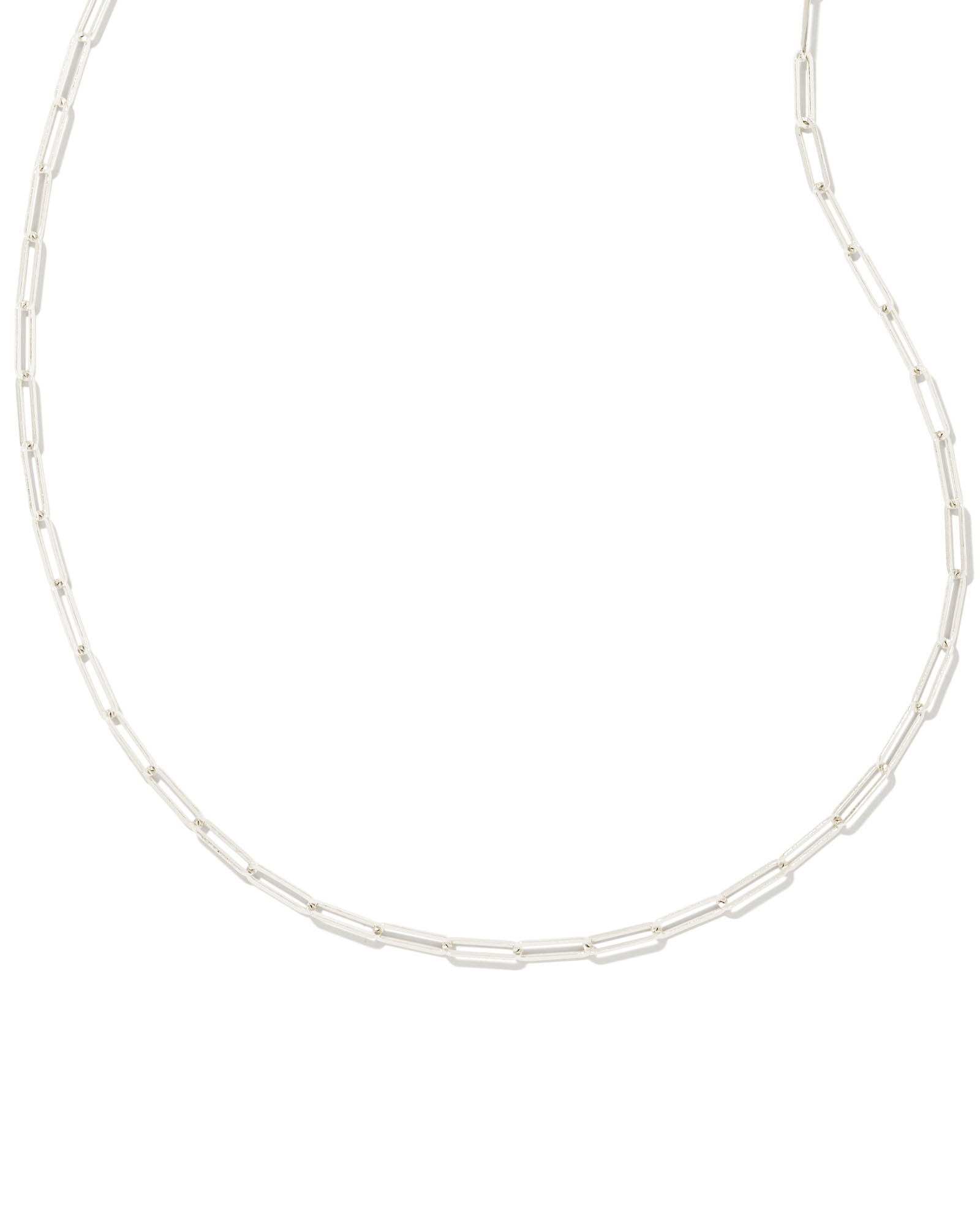 Courtney Paperclip Necklace in Silver Kendra Scott