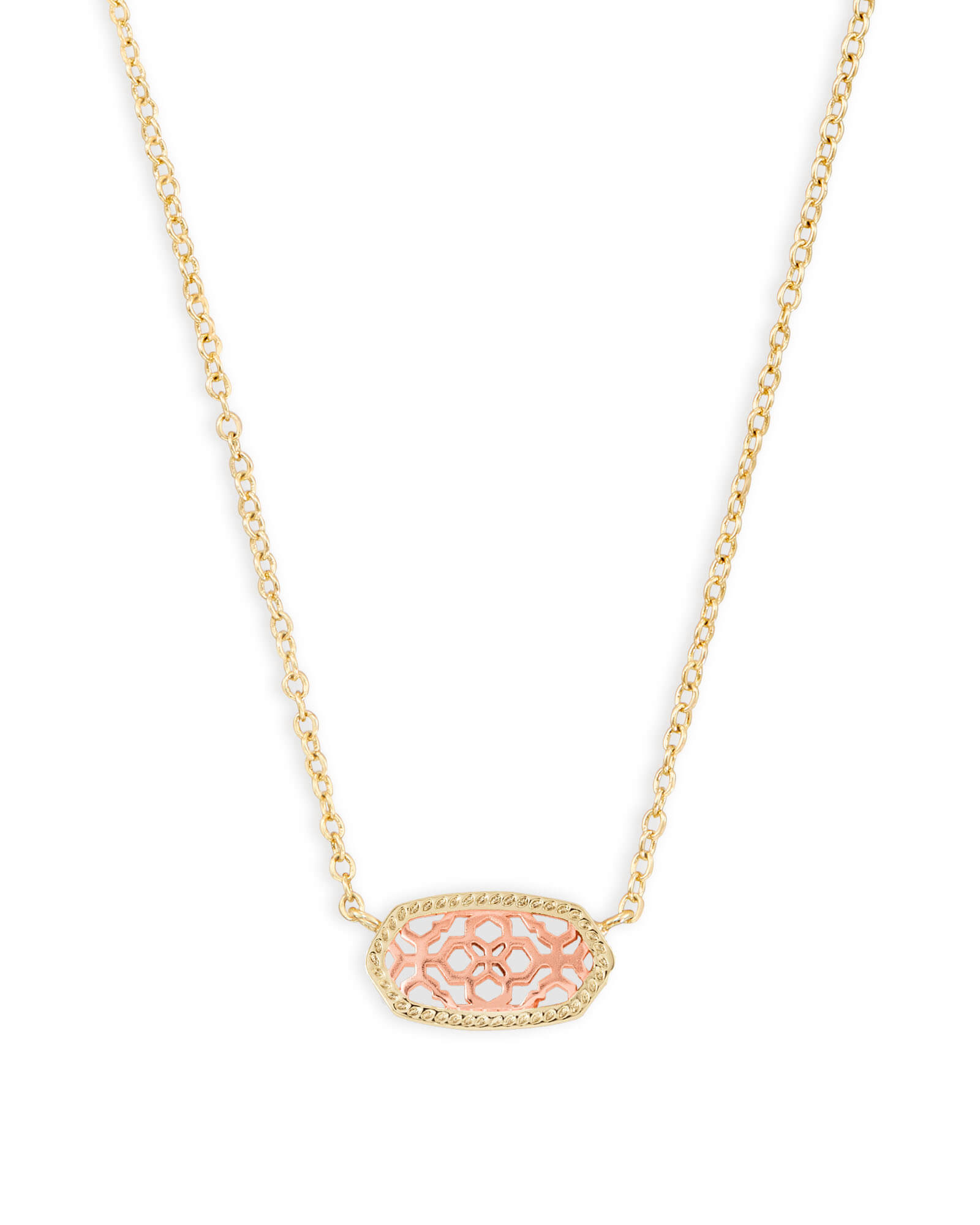 Elisa Pendant Necklace in Rose Gold 