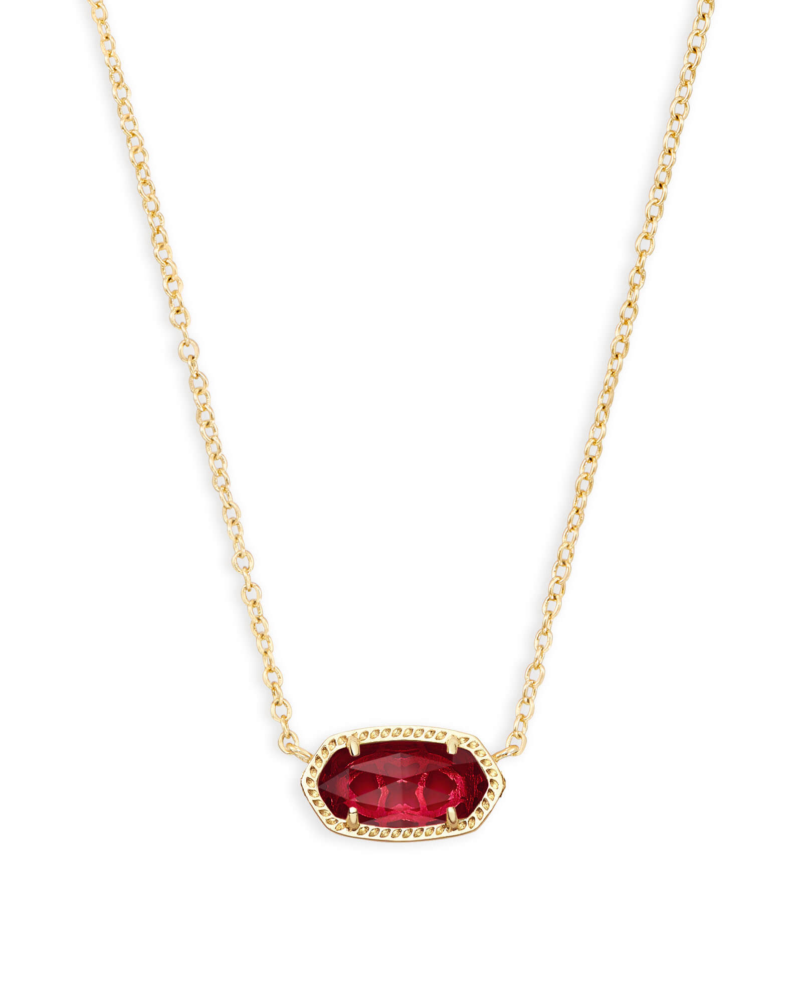 Elisa Gold Pendant Necklace in Red Berry | Kendra Scott