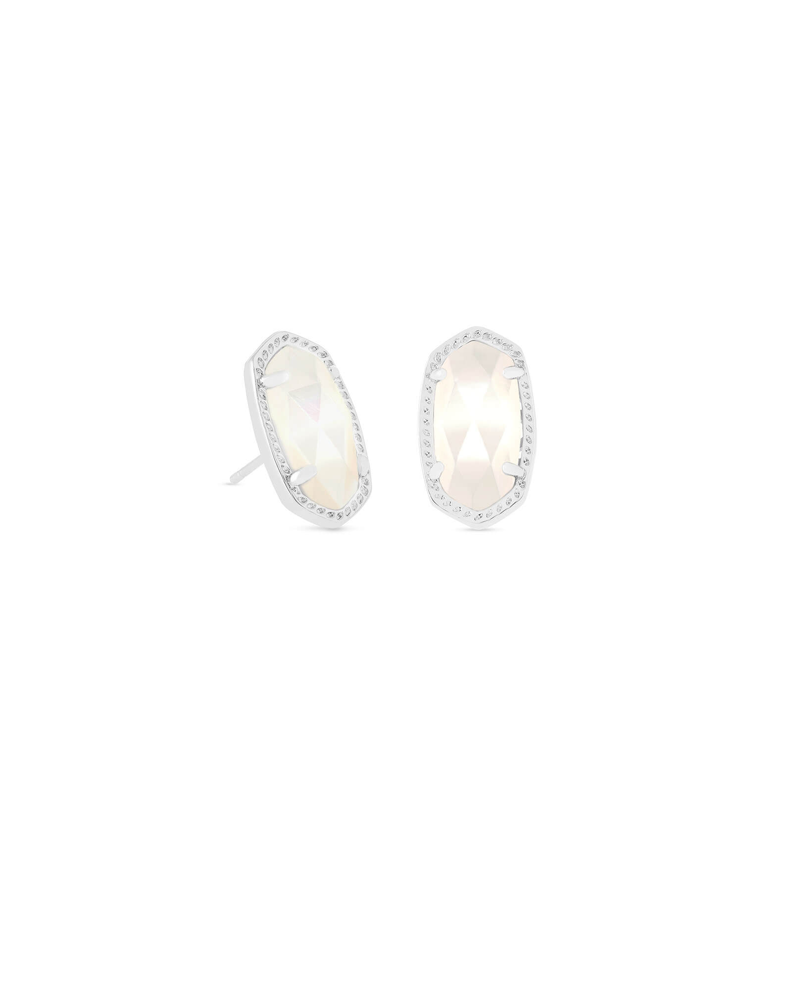 Ellie Silver Stud Earring In Ivory 