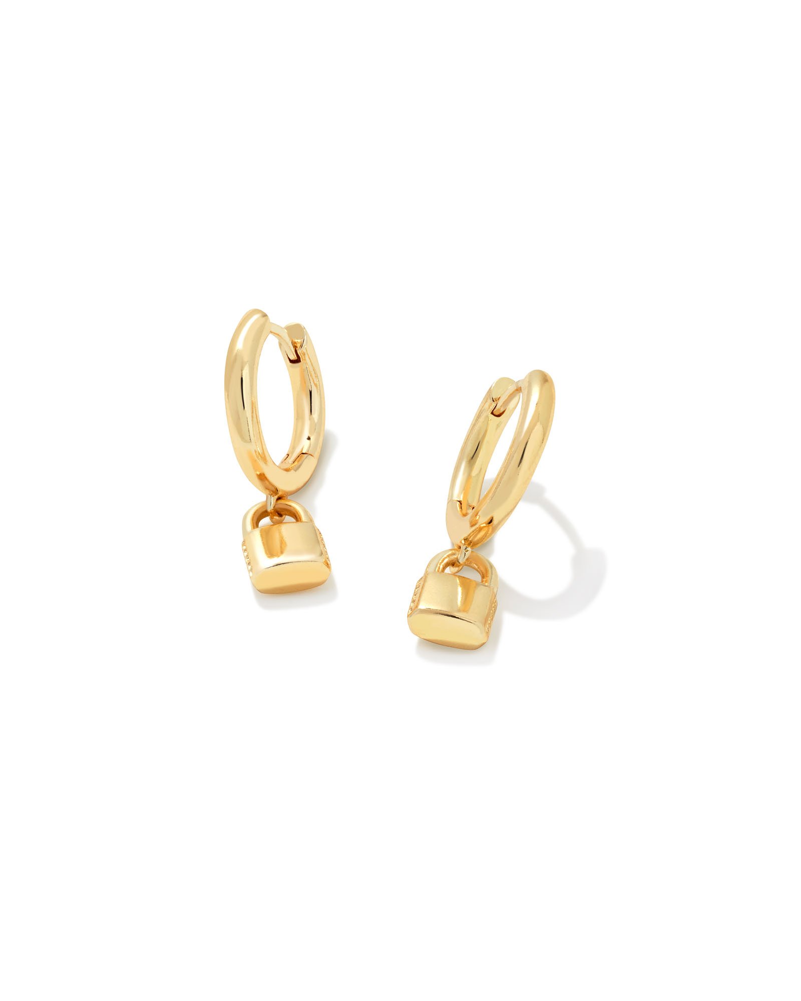 Lockette: Gold Lock Earring Studs