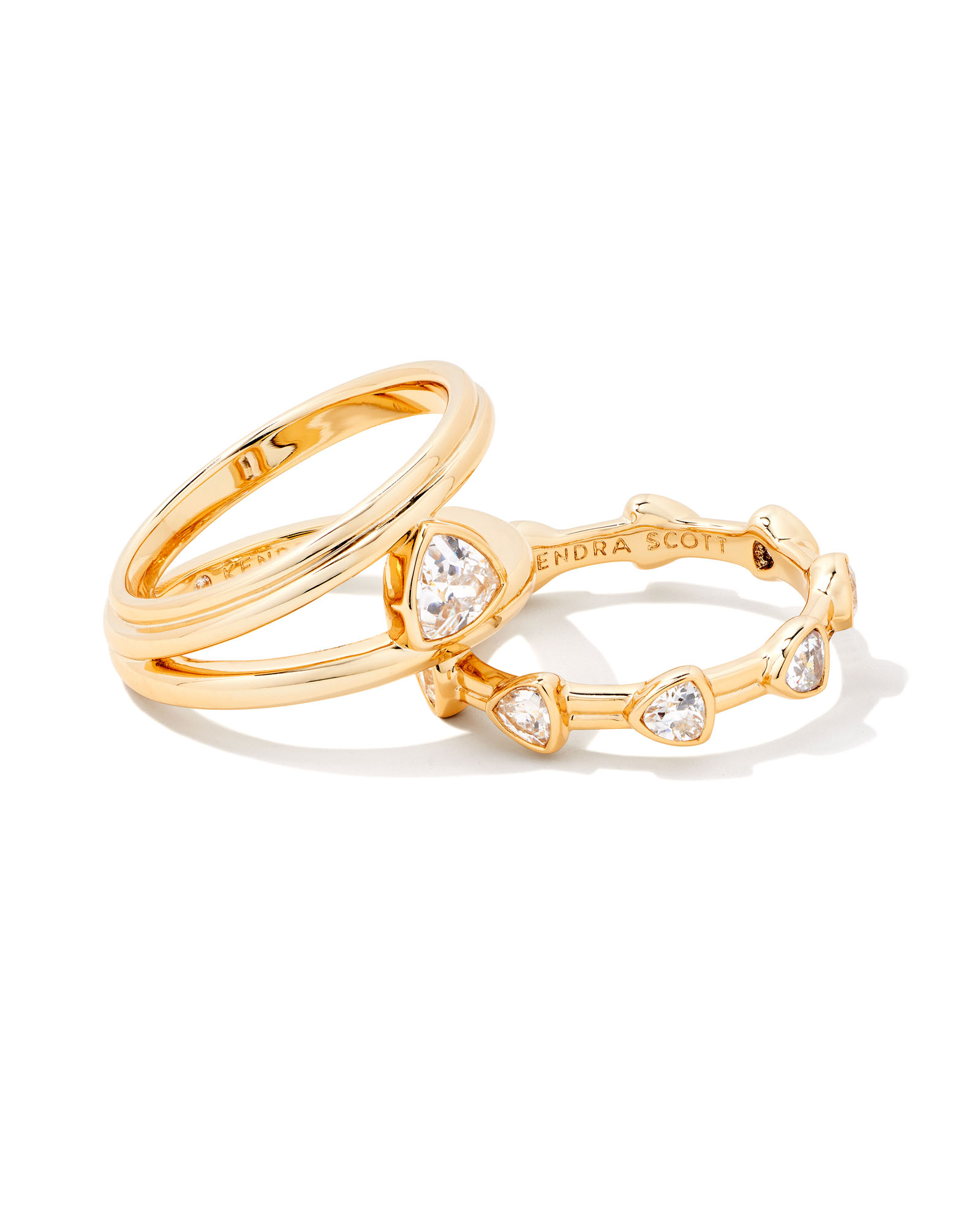 Arden Gold Ring Set in White Crystal Kendra Scott