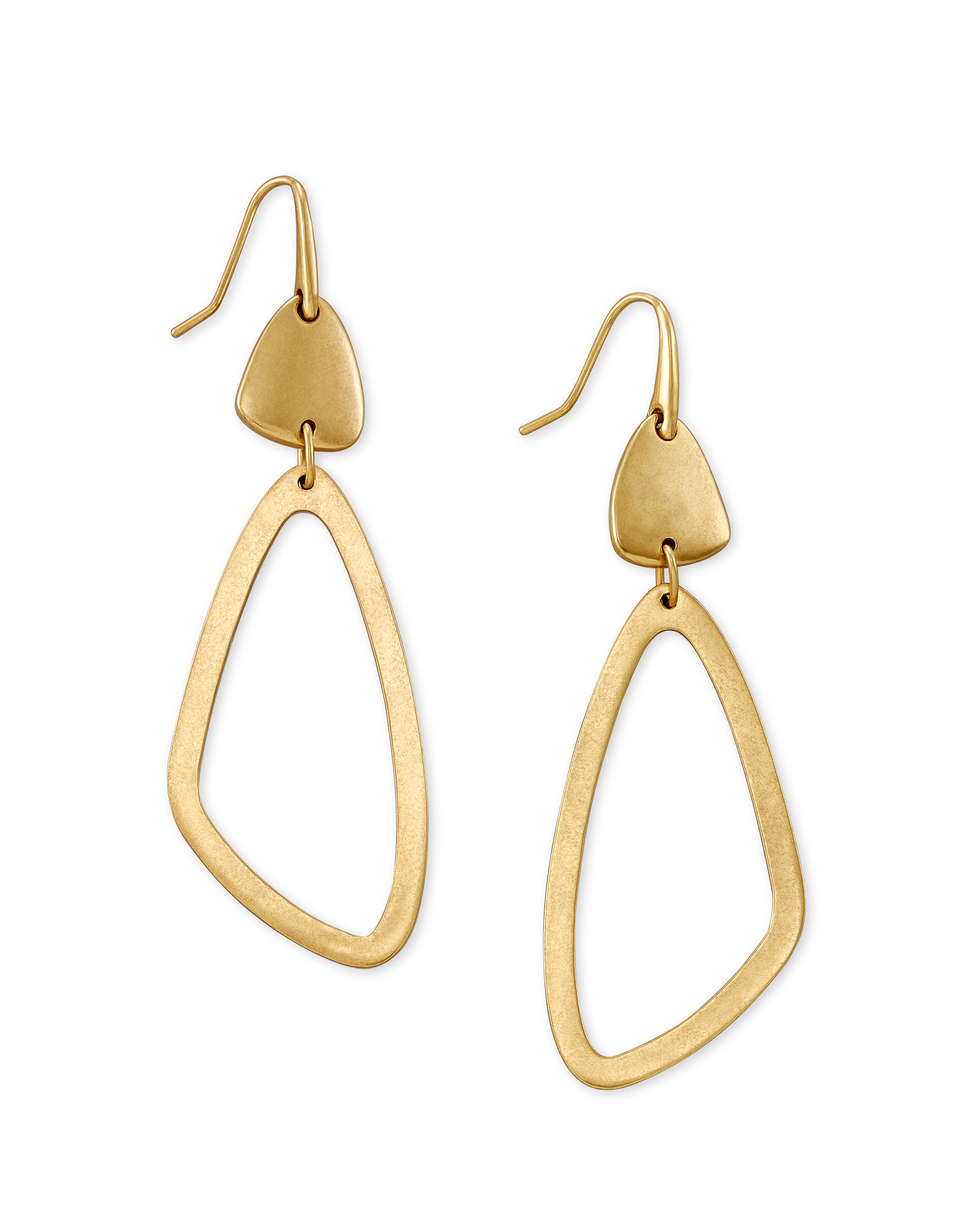 Kira Drop Earrings in Vintage Gold
