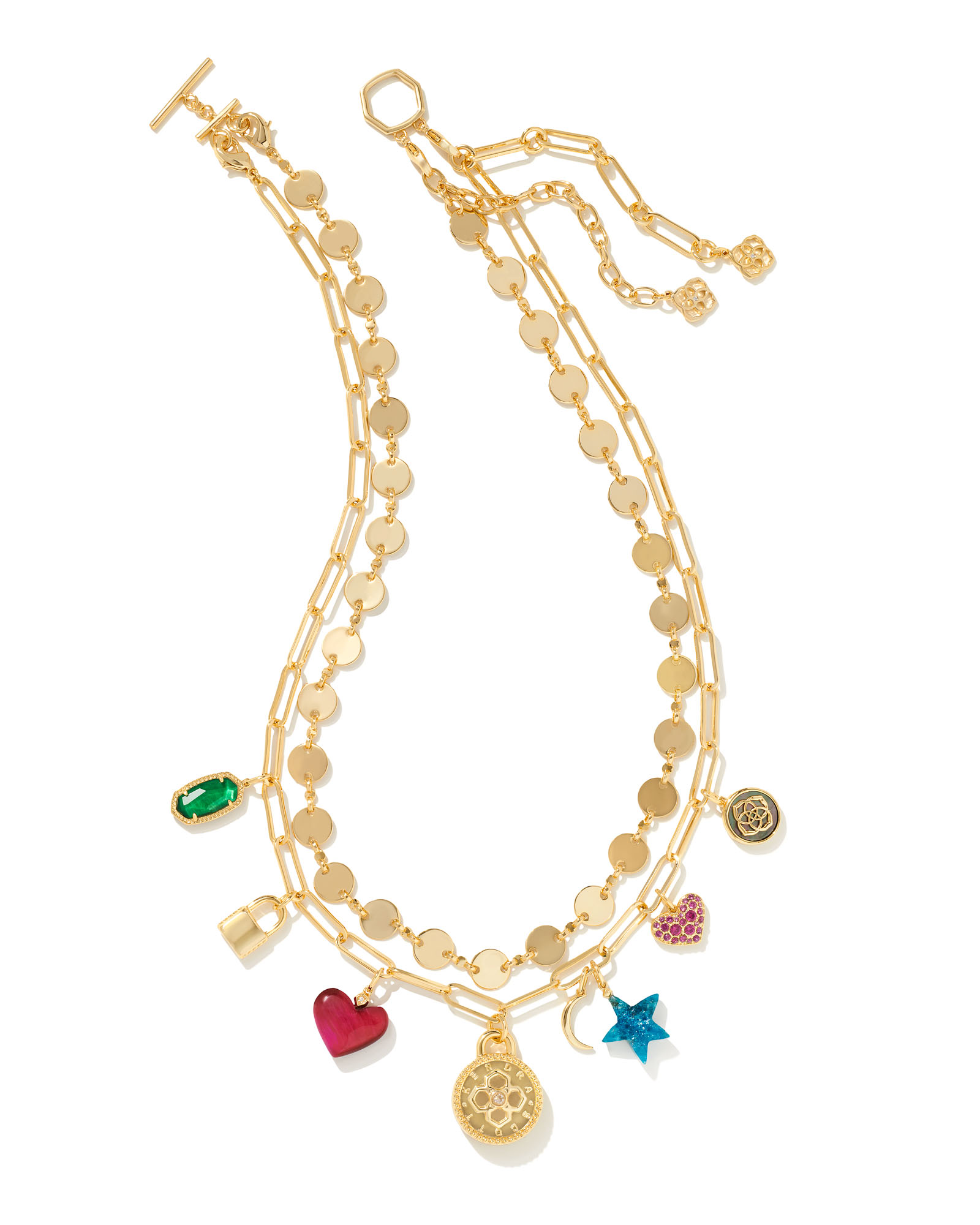 Frankie Convertible Gold Charm Necklace in Multi Mix Kendra Scott