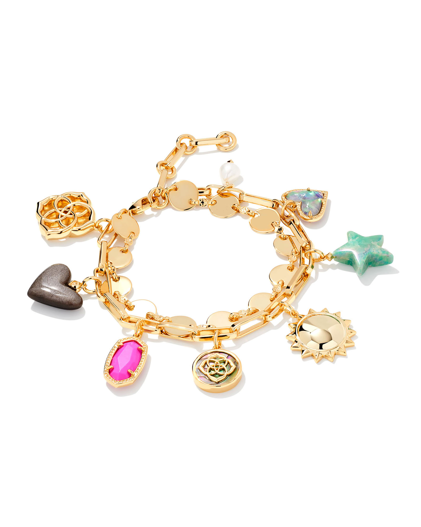 Frankie Gold Charm Bracelet in Multi Mix Kendra Scott