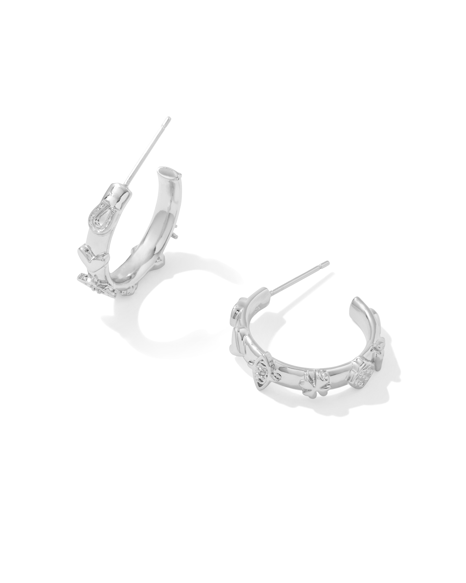 Kendra Scott Scarlet Silver Hoop Earrings in Blue Lapis main image 1