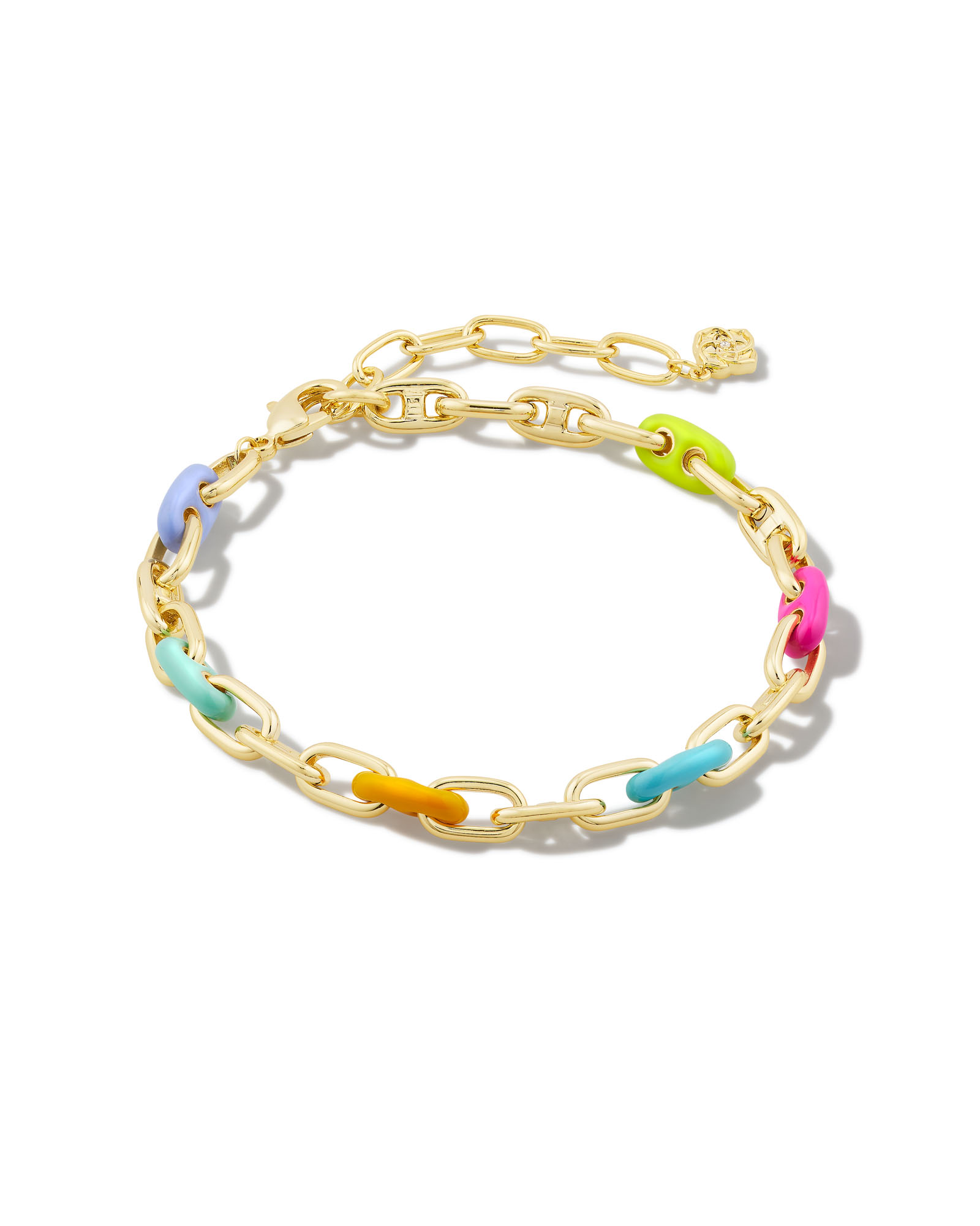 Bailey Gold Chain Bracelet in Rainbow Multi Mix | Kendra Scott