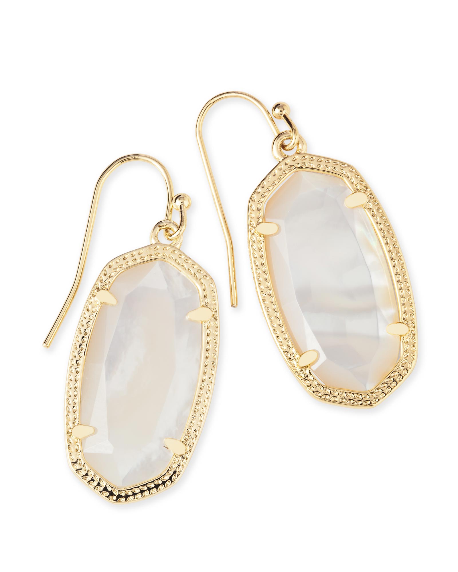 Dani Gold Drop Earrings in Ivory Pearl | Kendra Scott