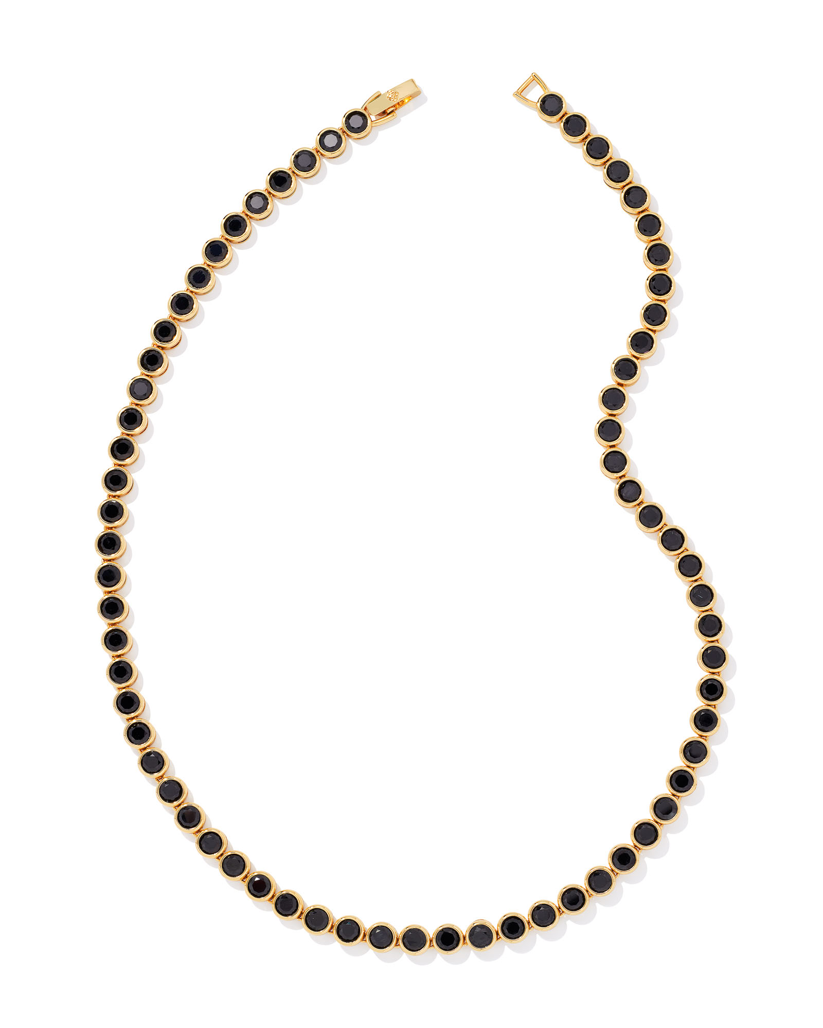 Carmen Gold Tennis Necklace in Black Spinel | Kendra Scott