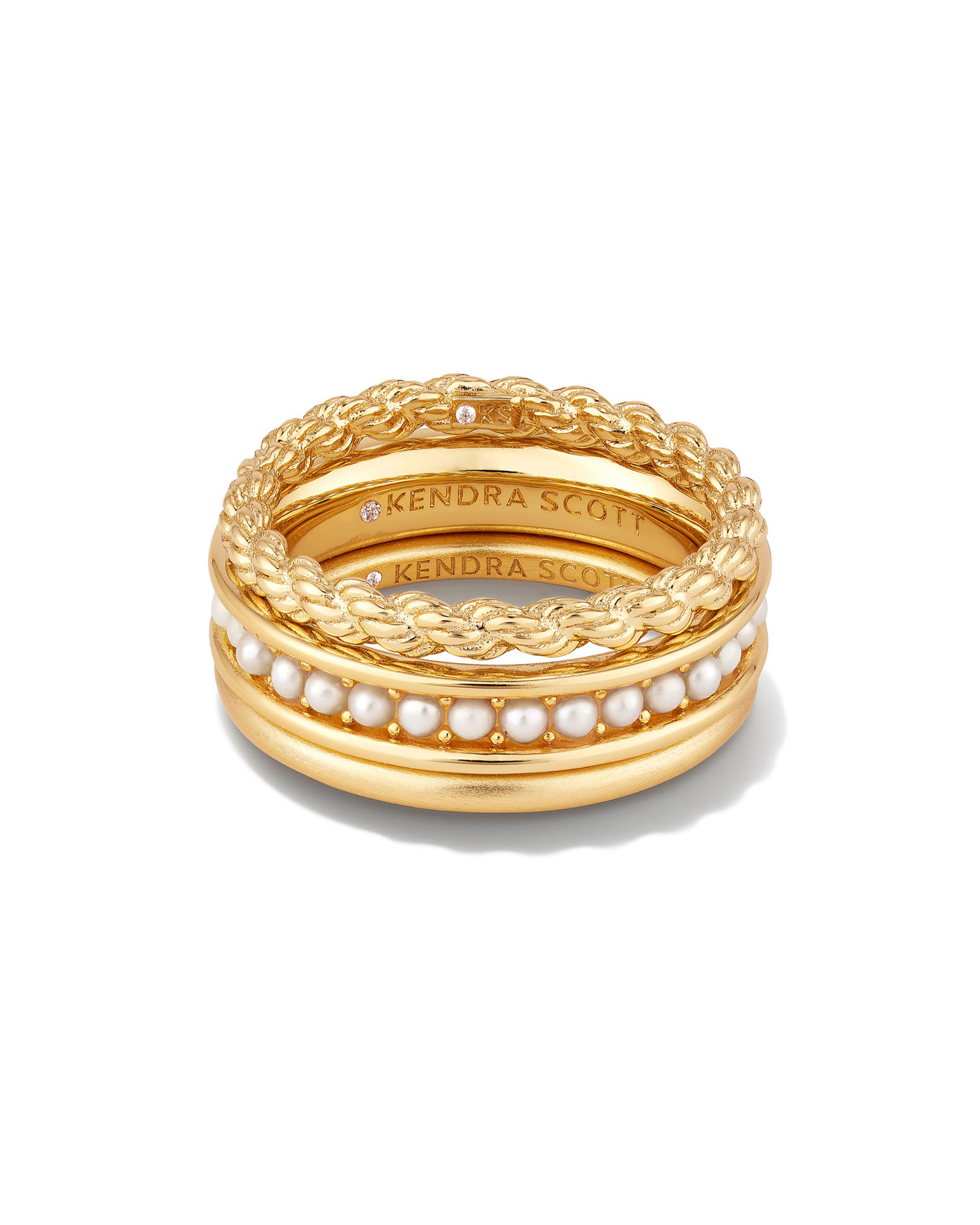 KENDRA SCOTT- Grayson Gold Band Ring in White Crystal – Luka Life + Style