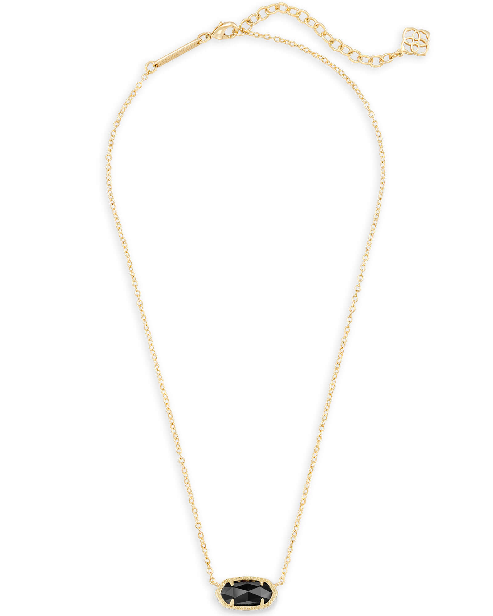 Elisa Gold Pendant Necklace in Black | Kendra Scott