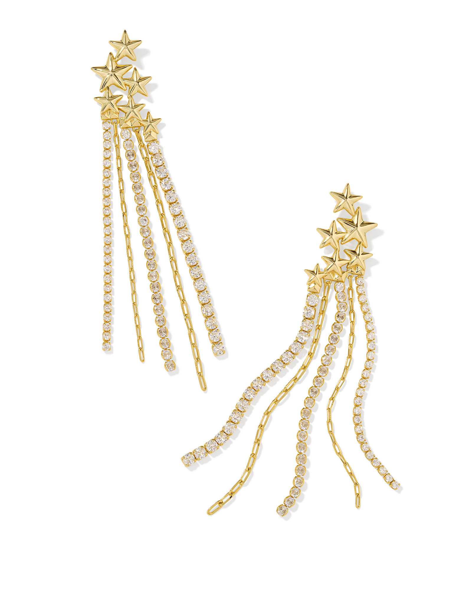 Abbie Gold Crystal Statement Earrings in Red Mix – Kendra Scott main image 1