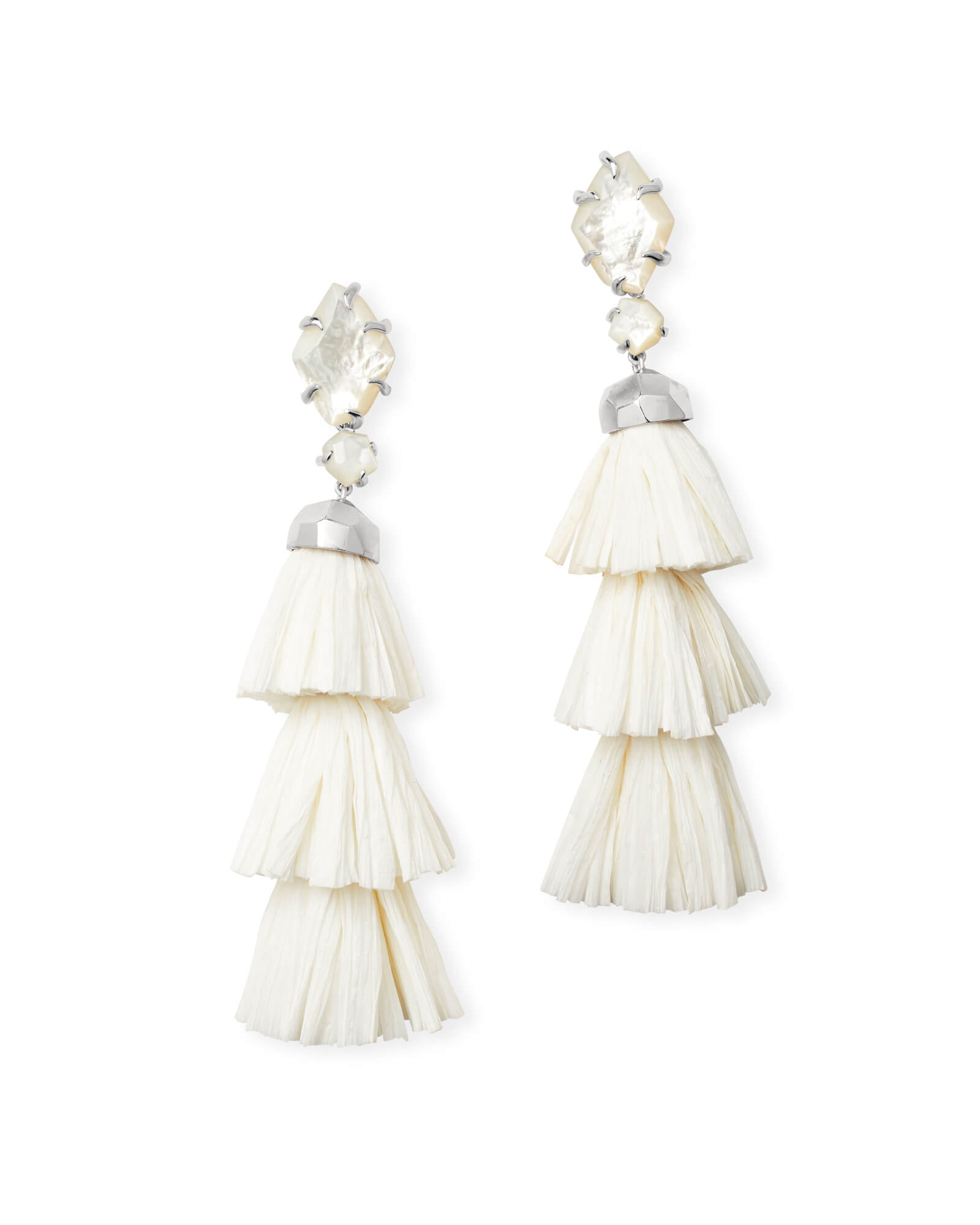 Denise Silver Statement Earrings Ivory Pearl Kendra Scott