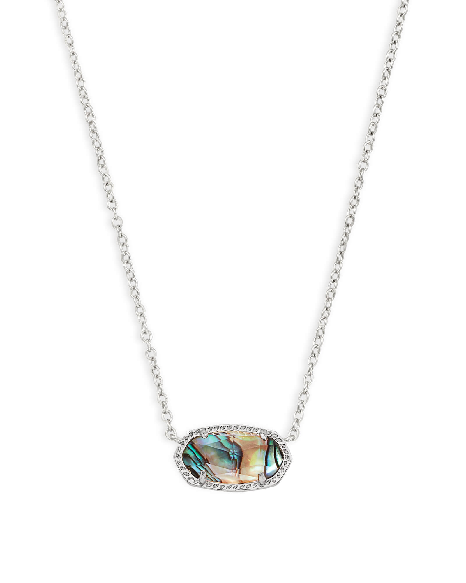 Elisa Silver Pendant Necklace Abalone Shell | Kendra Scott