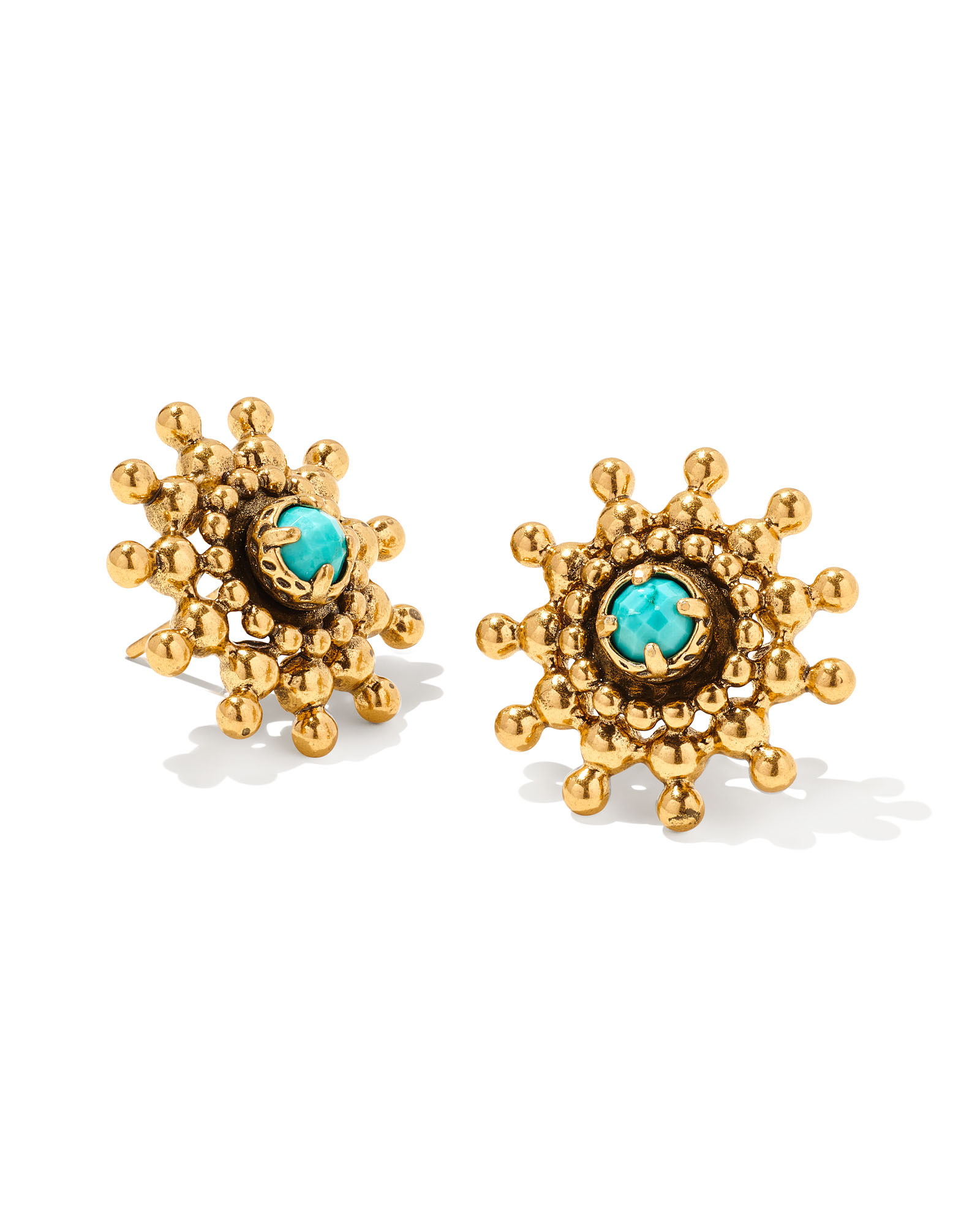 John Lewis & Partners Semi-Precious Stone Stud Earrings, Rose Gold/Moonstone