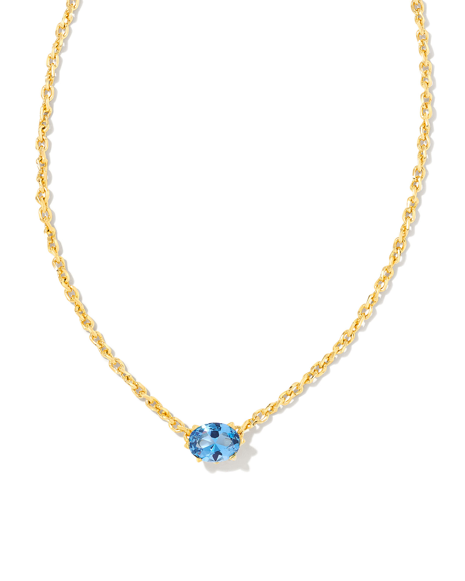 Cailin Gold Pendant Necklace in Blue Violet Crystal | Kendra Scott