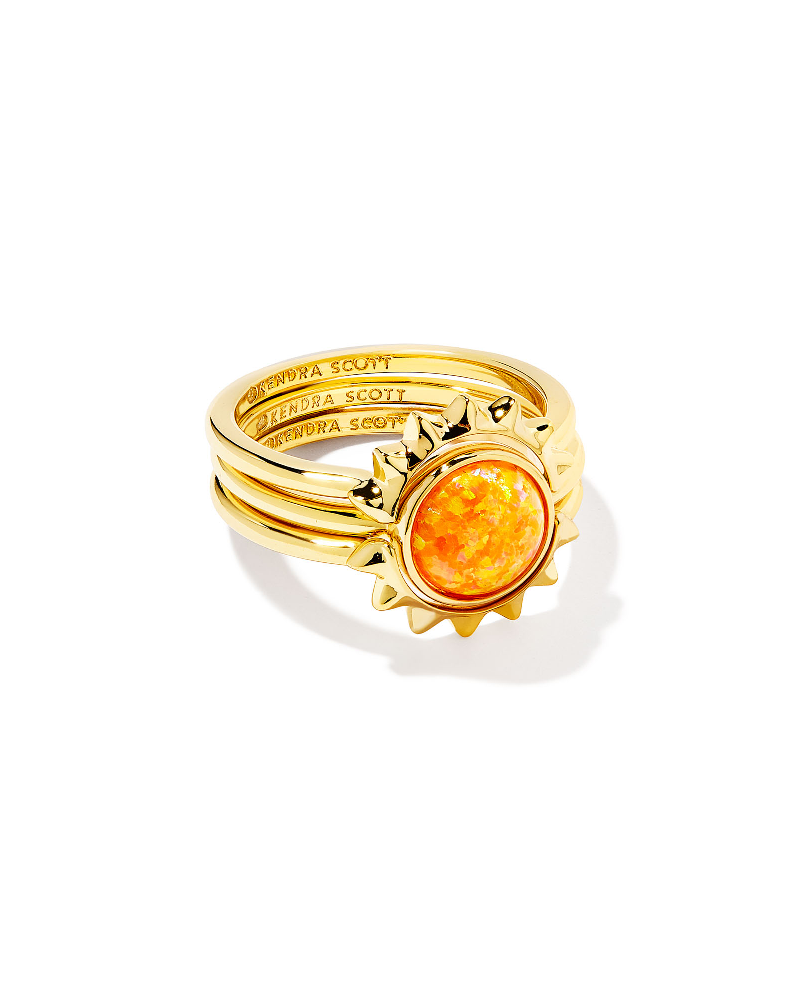 Whitney 14k Yellow Gold Band Ring in White Diamond | Kendra Scott