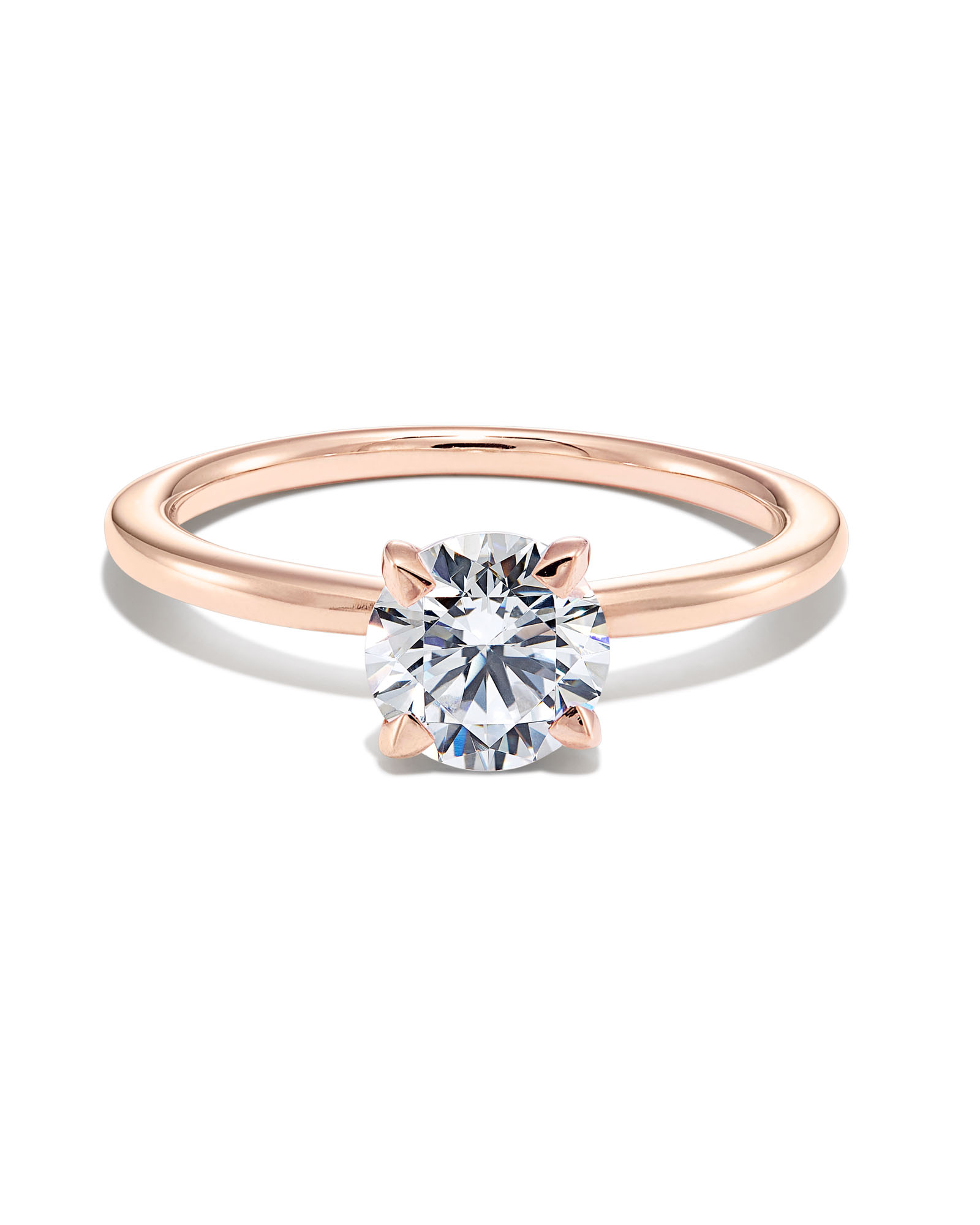 Round Solitaire Engagement Ring in 14k Rose Gold Kendra Scott