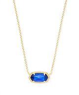 Elisa Gold Pendant Necklace In Cobalt Cat S Eye Kendra Scott