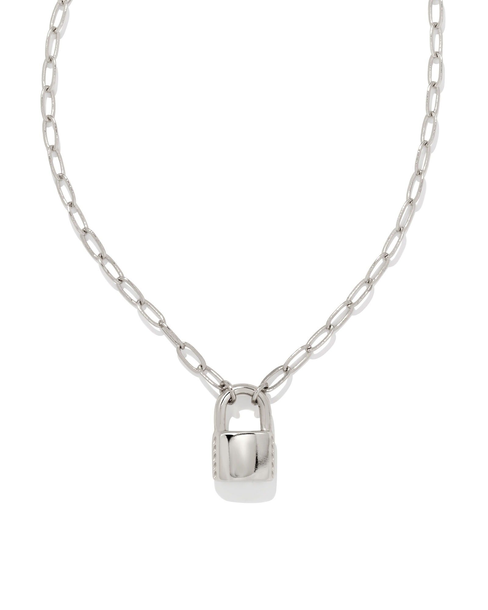 The Lock Pendant - Sterling Silver / Yes (+$10)