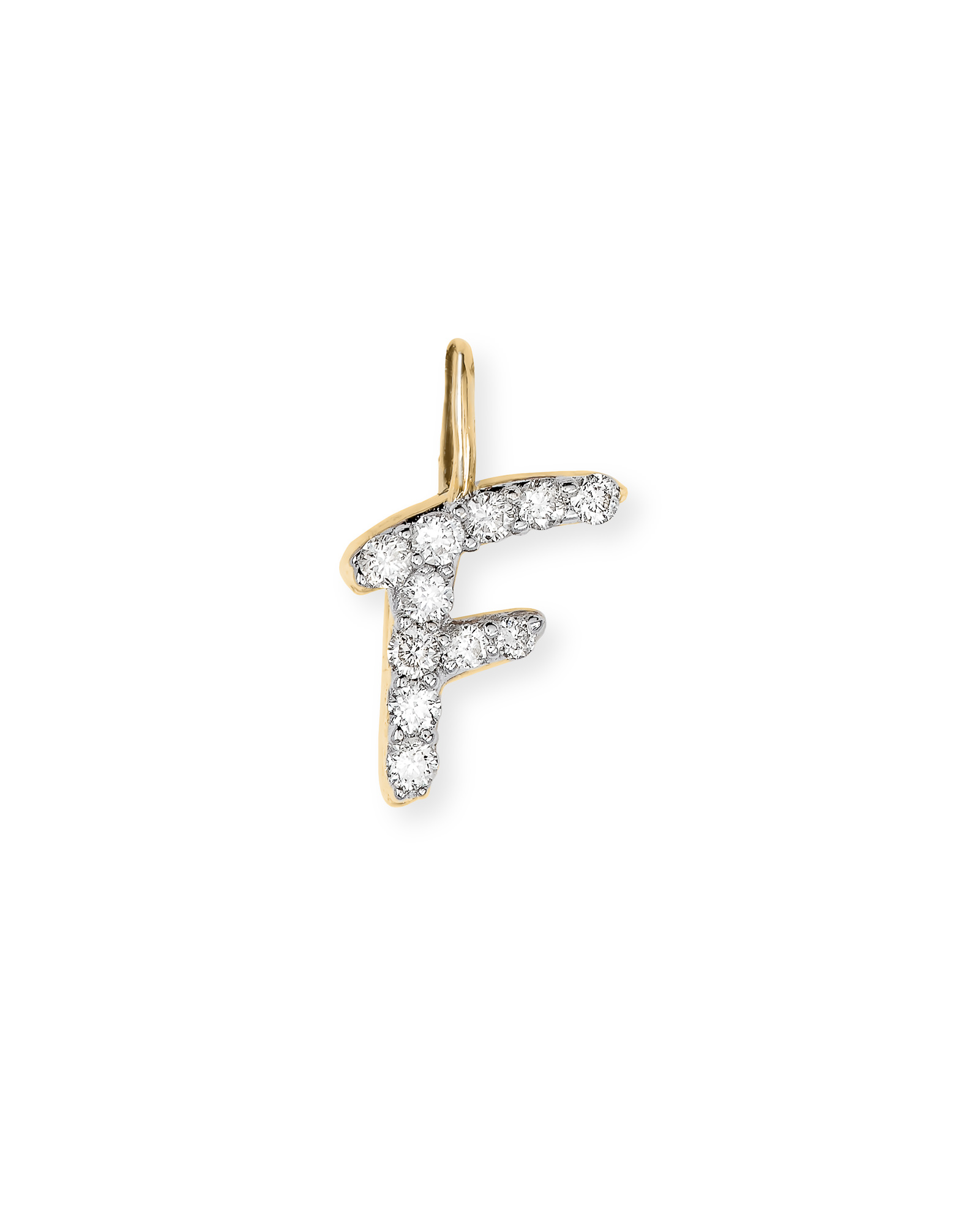 Gold Plated Letter F 9mm Charm main image 1