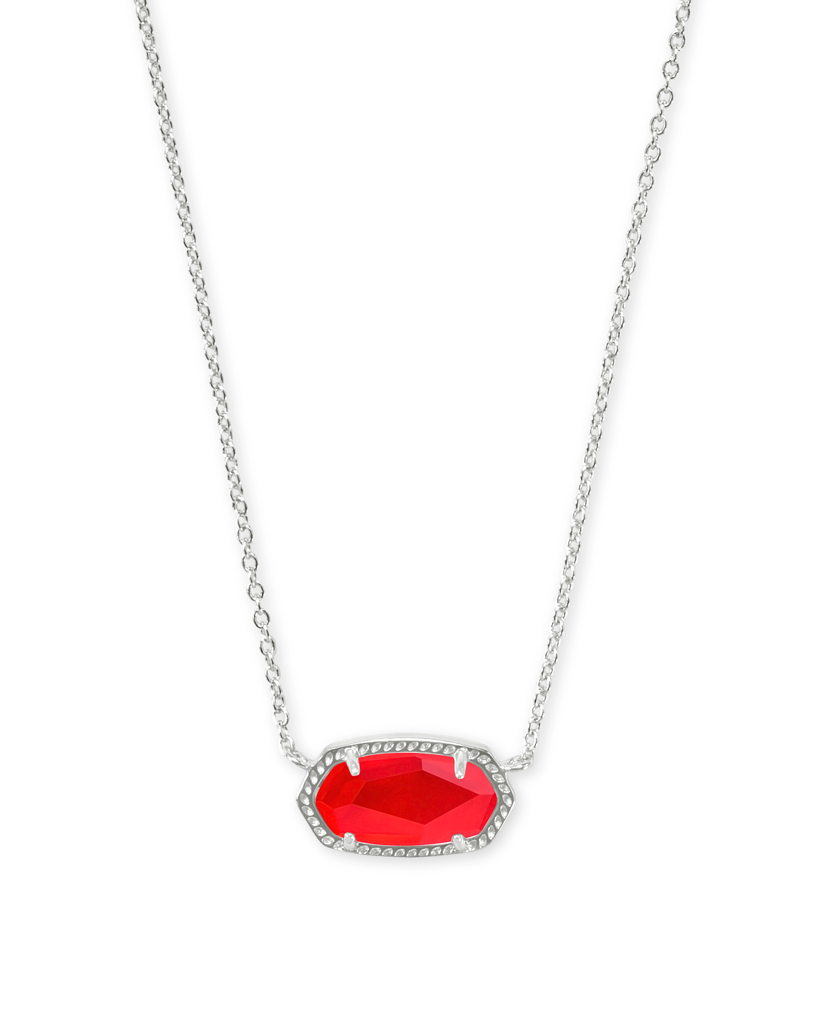 Forkludret Venture forskellige Elisa Silver Pendant Necklace in Red Illusion | Kendra Scott