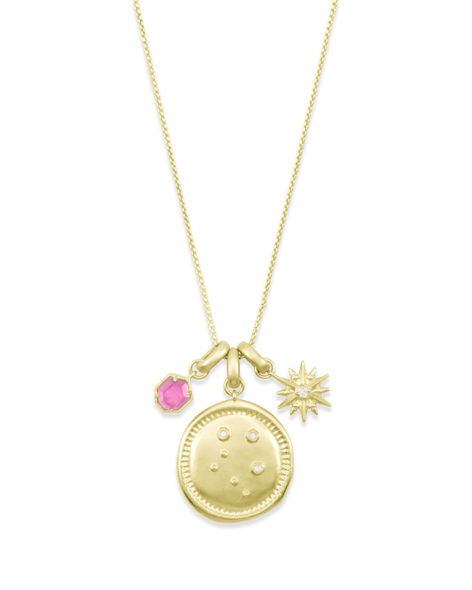 October Libra Charm Necklace Set in 