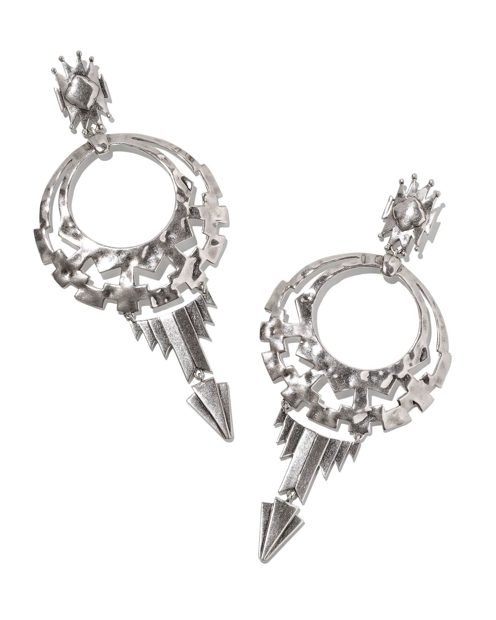 Shera Statement Earrings in Vintage Silver Kendra Scott